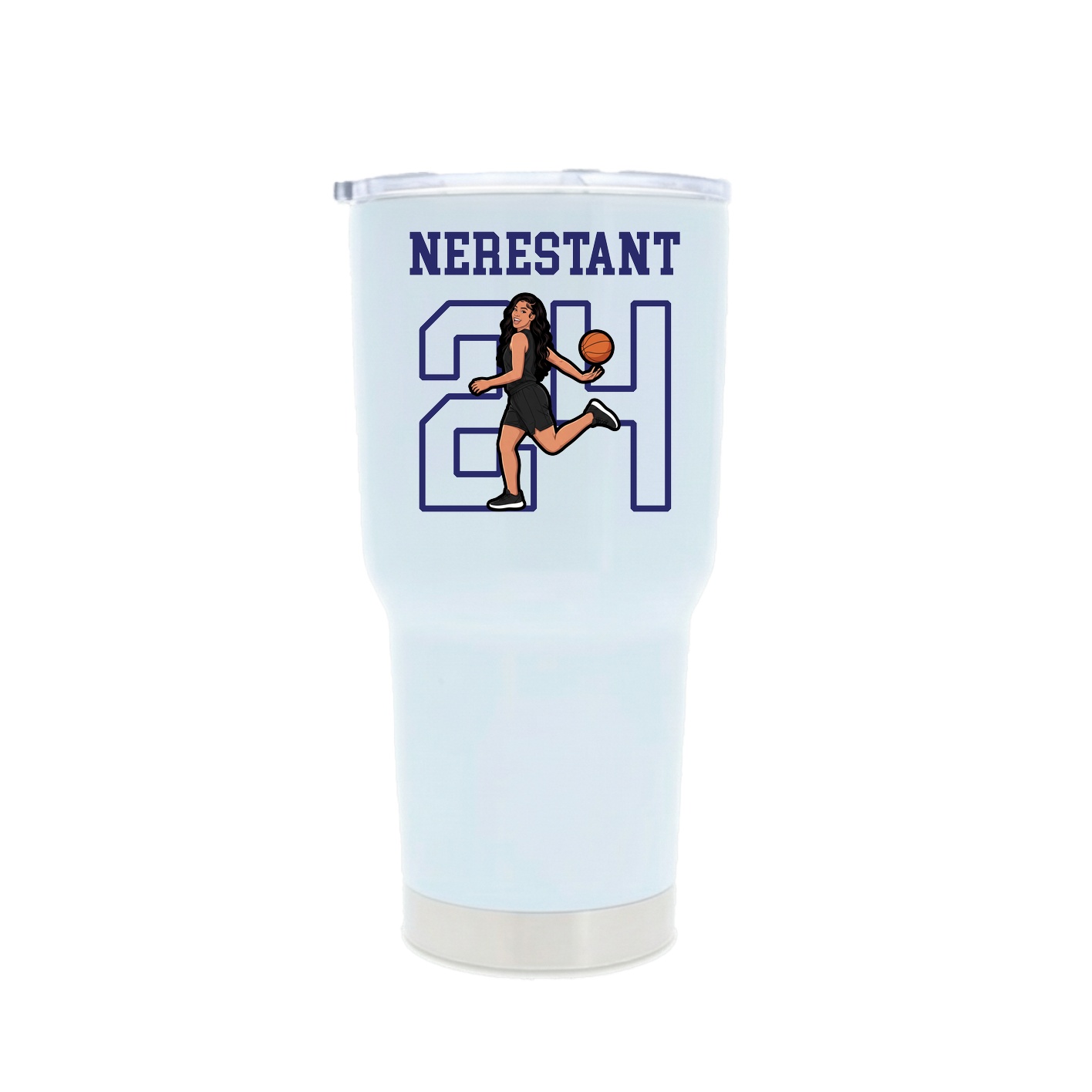 30oz Stainless Steel Tumbler — Shirsey in White