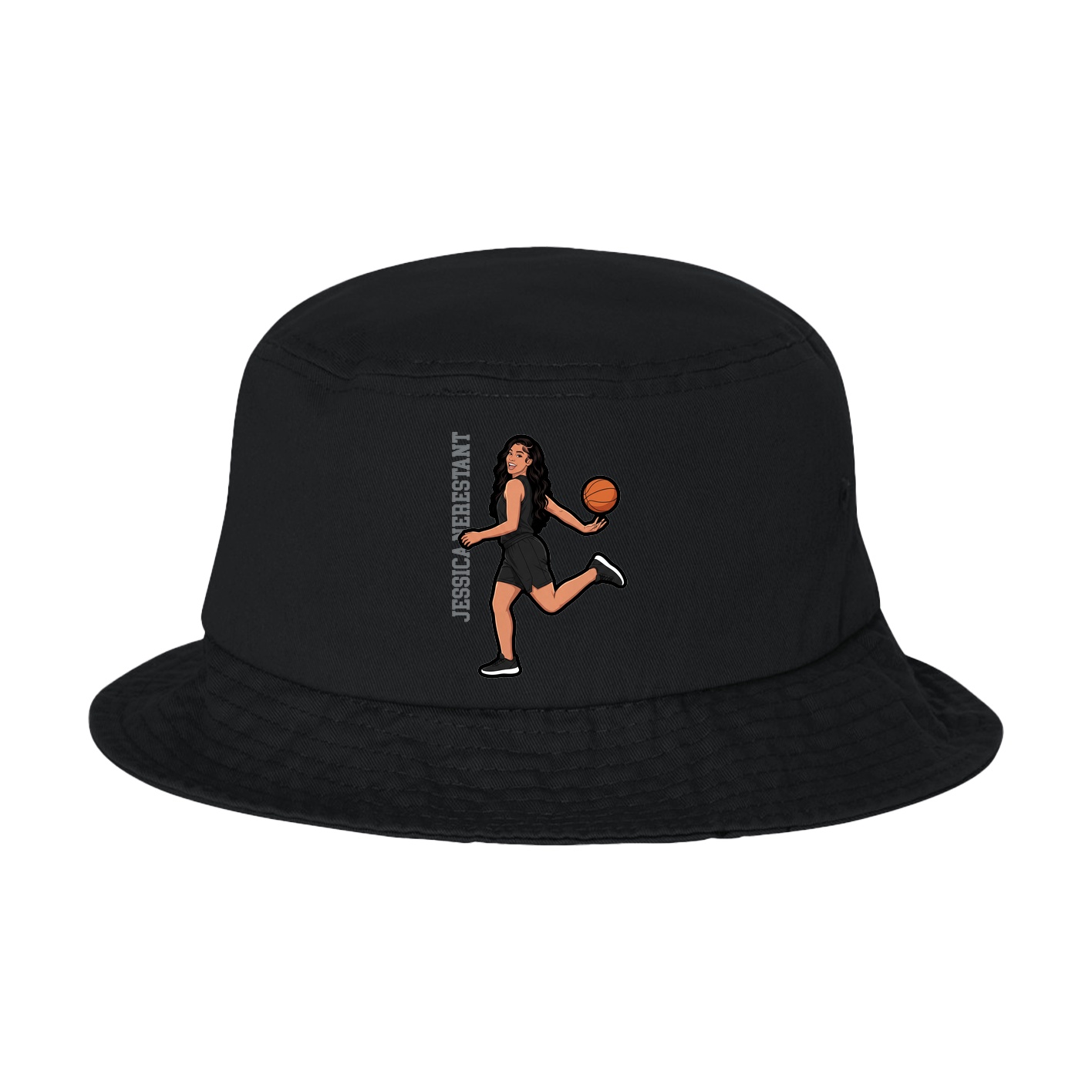Bucket Cap — Name Vertical in Black