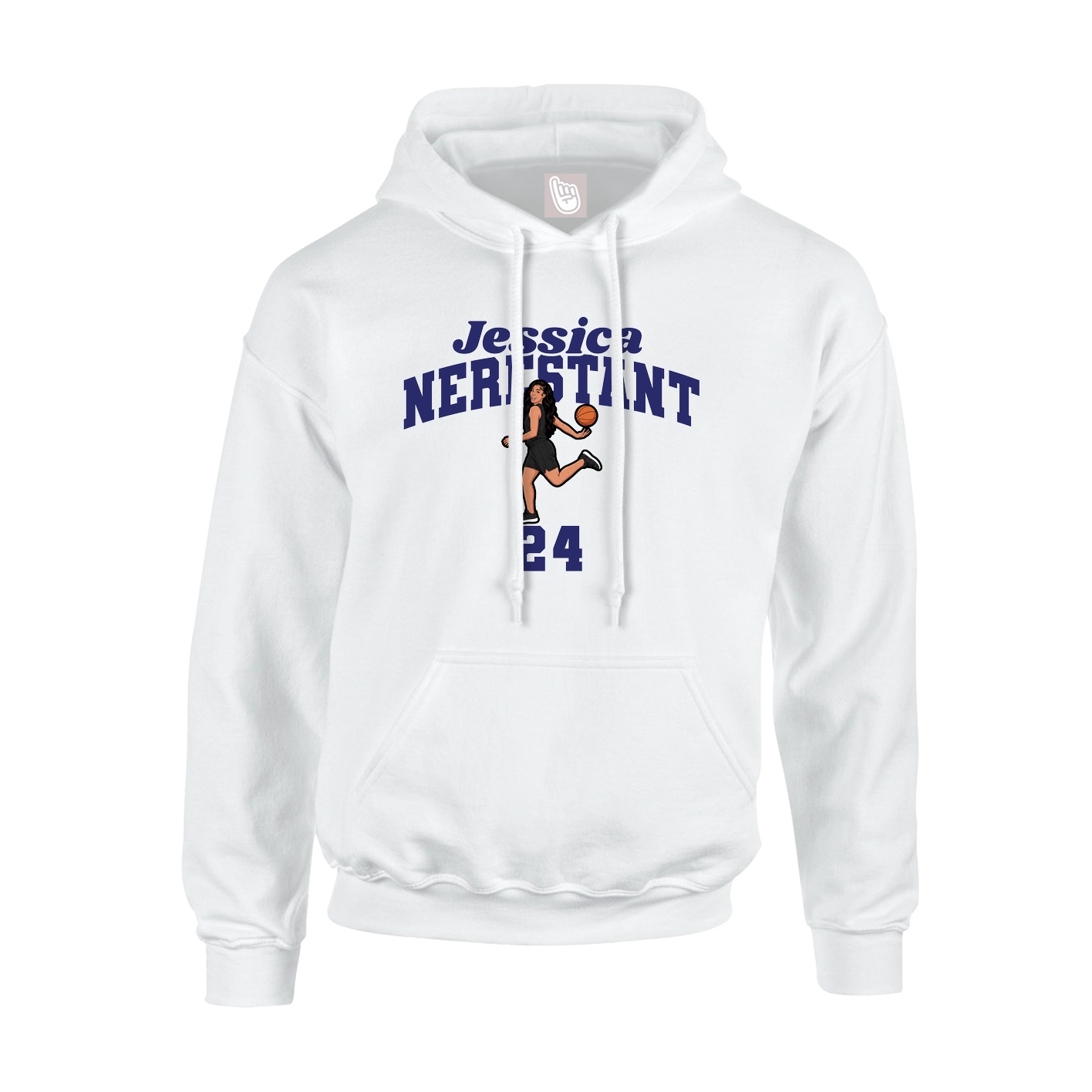 Youth Hoodie — Signature Arch in White