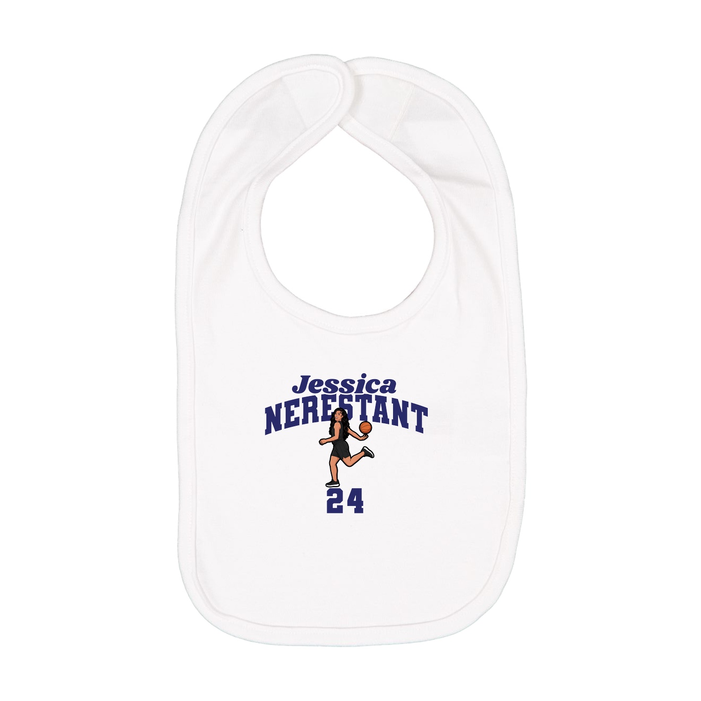 Infant Bib — Signature Arch in White