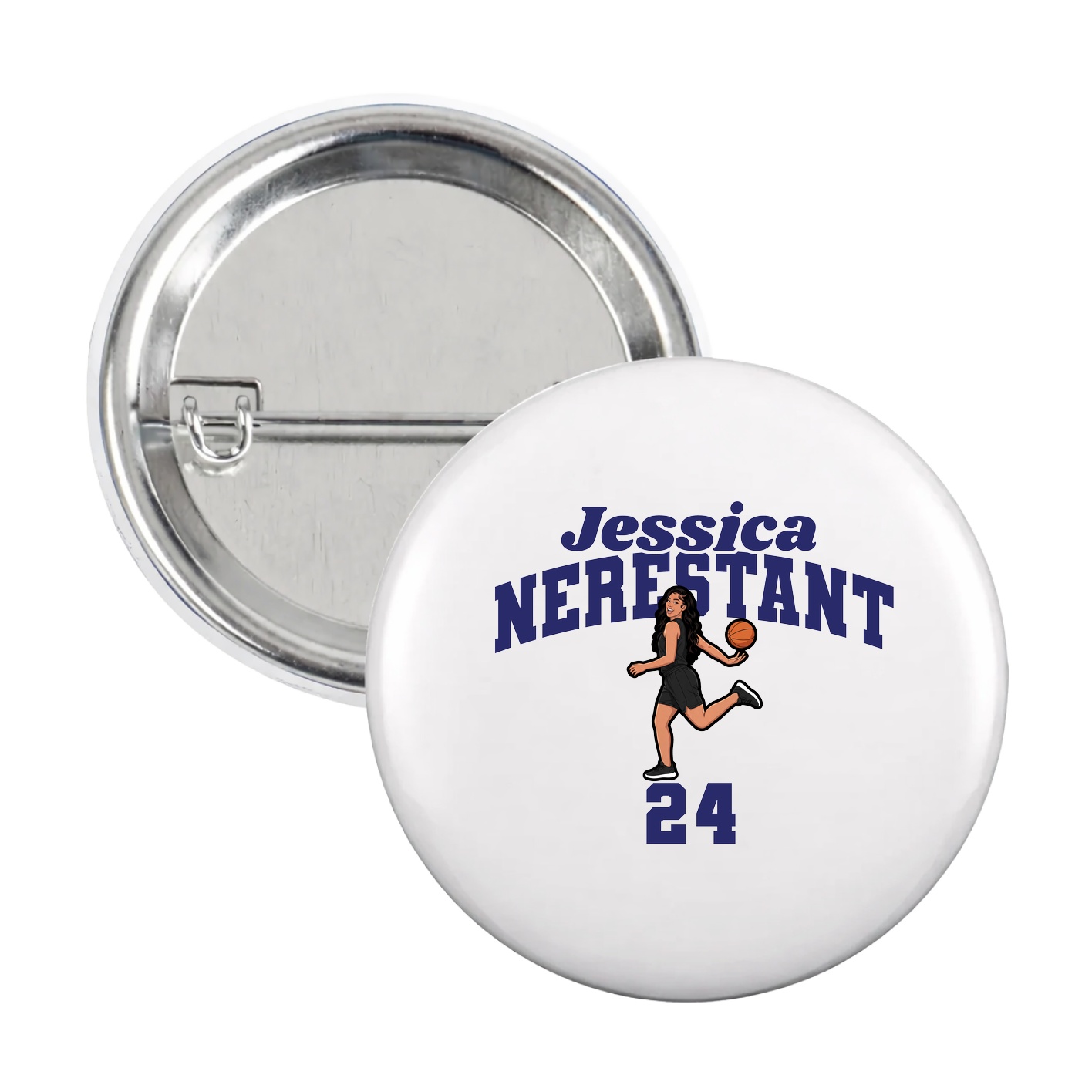 Game Day Button — Signature Arch in White