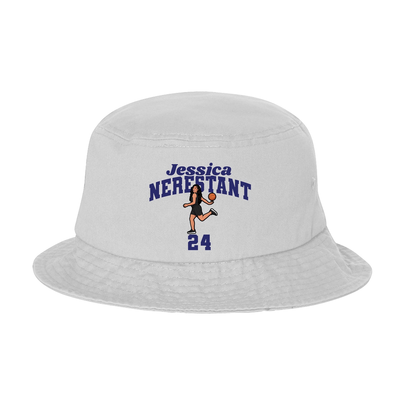 Bucket Cap — Signature Arch in White