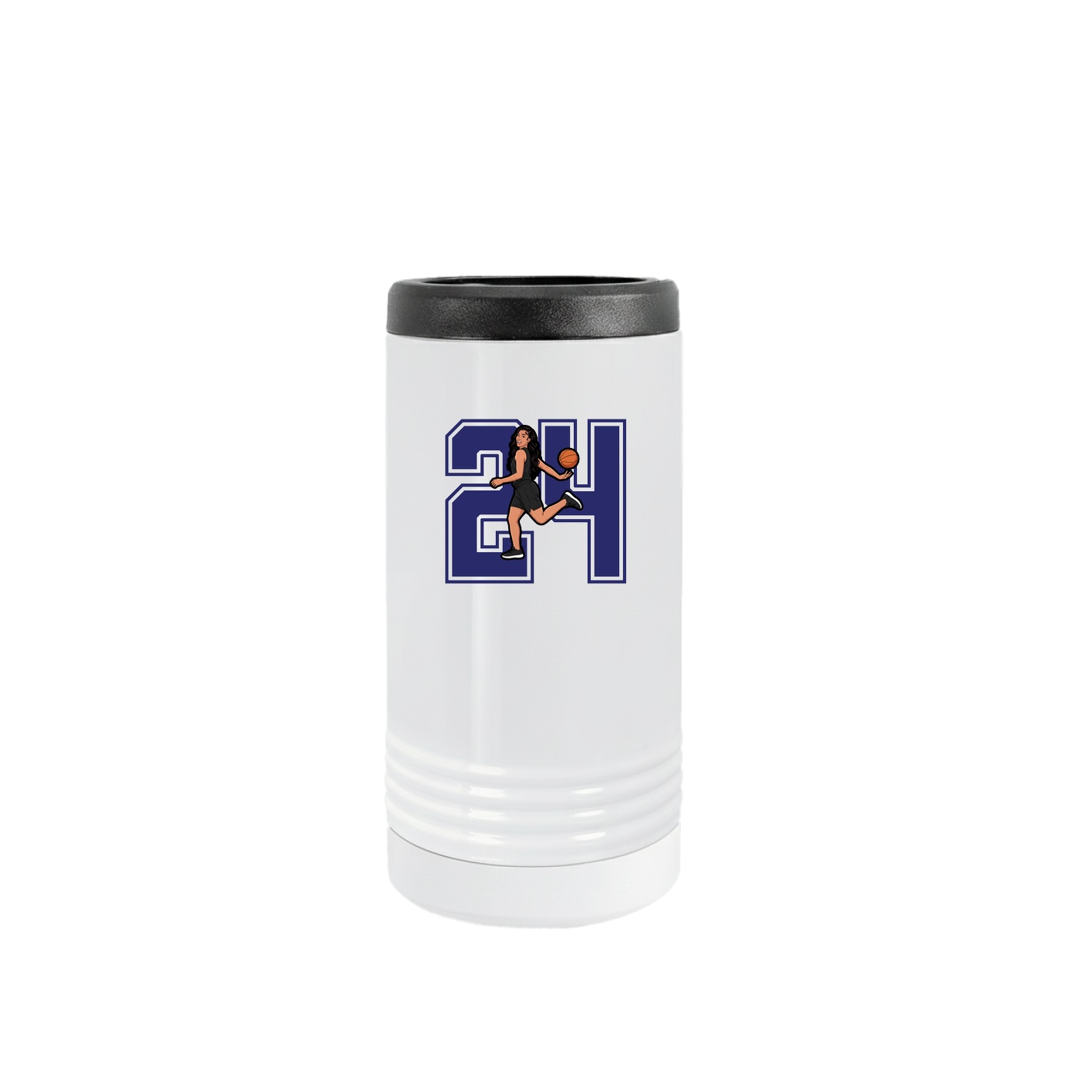 Slim Beverage Holder — Number in White
