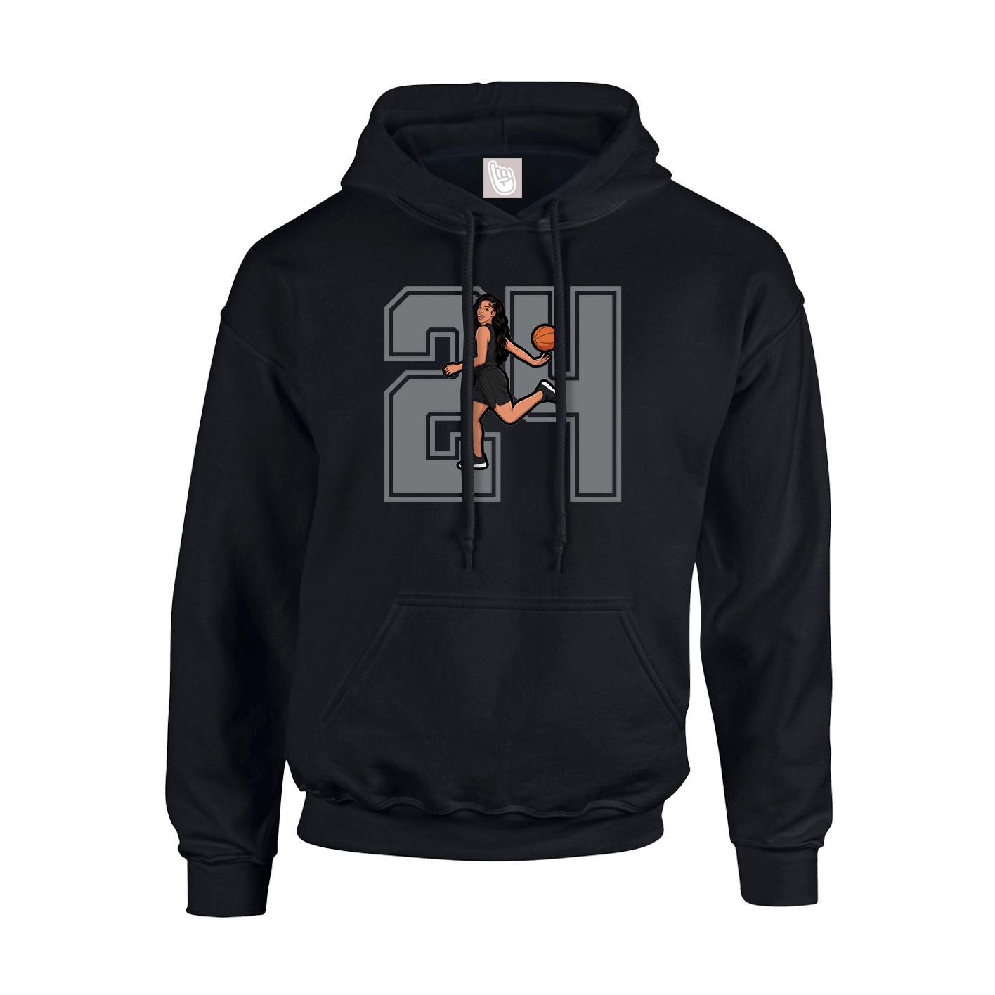 Hoodie — Number in Black