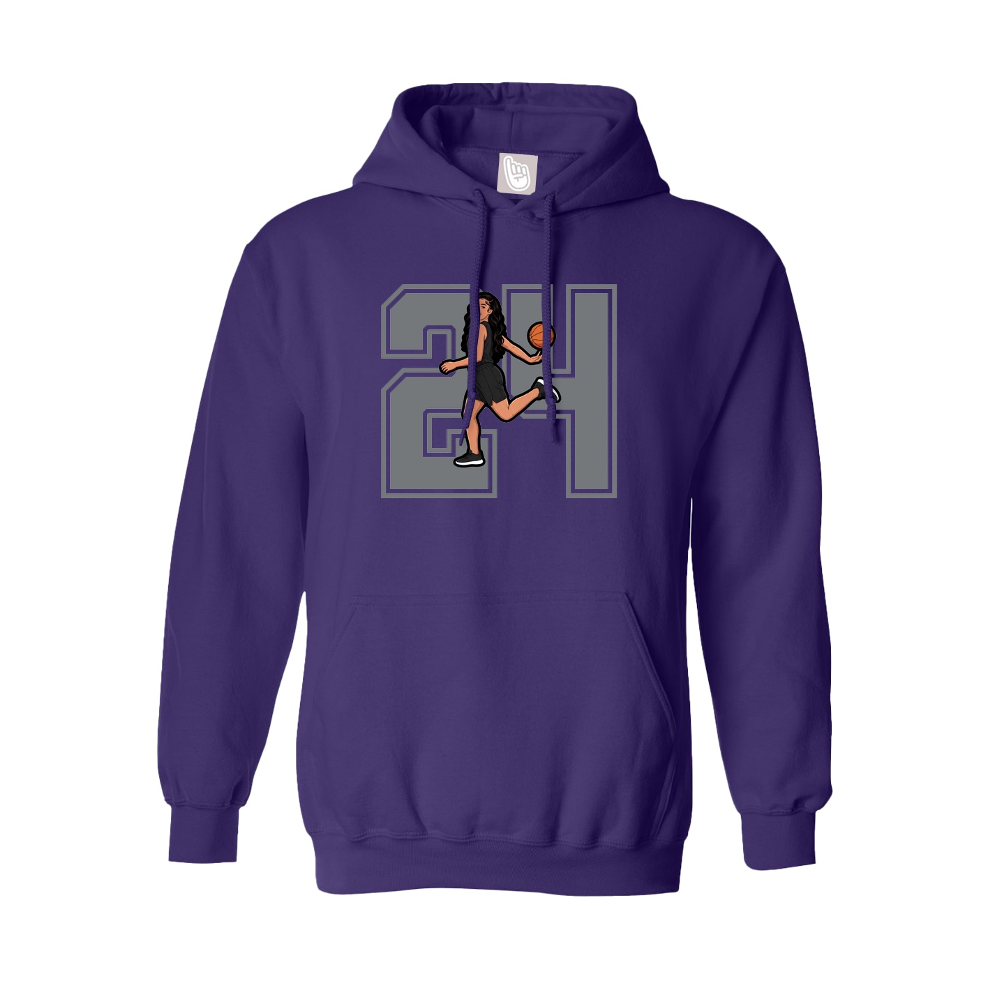 Hoodie — Number in Purple