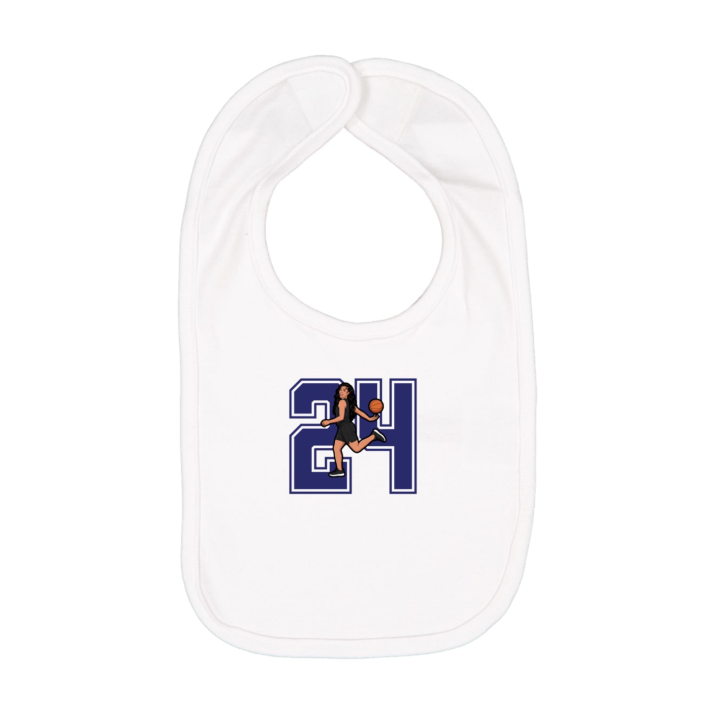 Infant Bib — Number in White