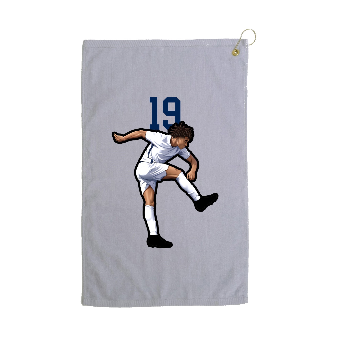 Golf Towel — Number Top in Grey