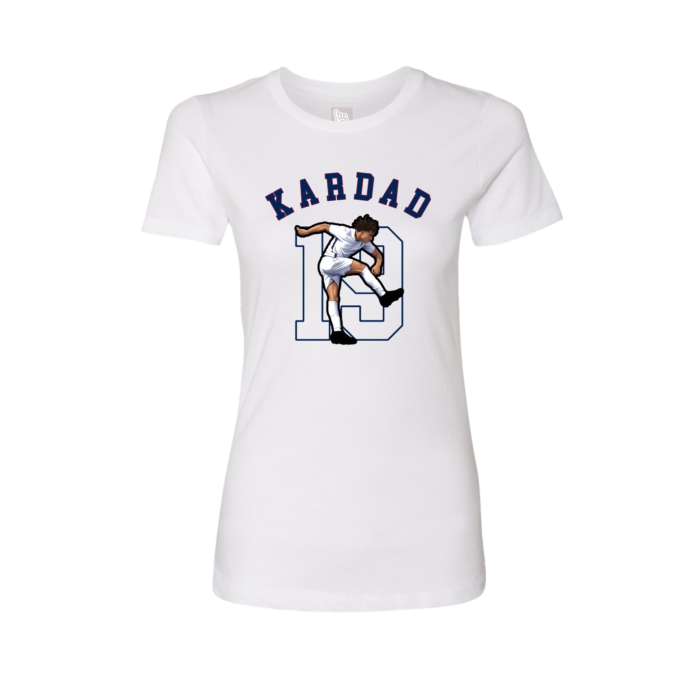 Fitted Women's Tee — Shirsey Arch in White