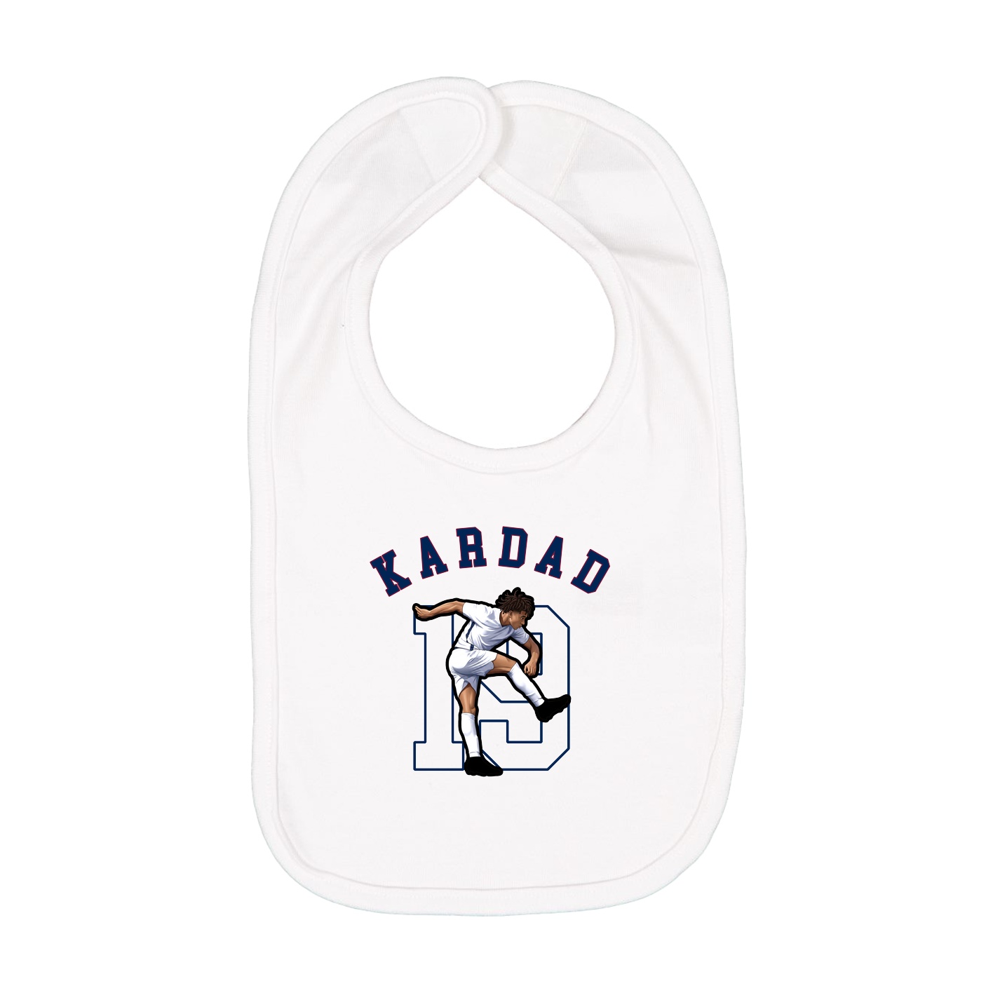 Infant Bib — Shirsey Arch in White