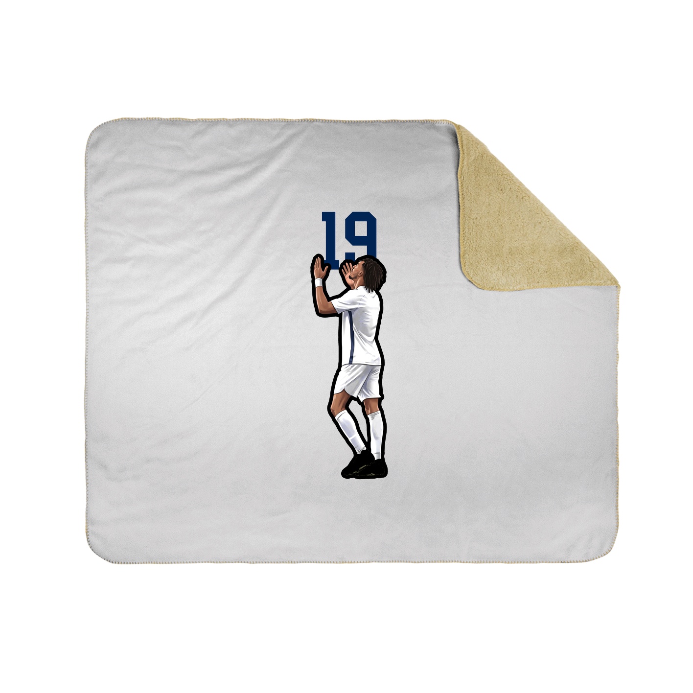 Throw Blanket — Number Top in White