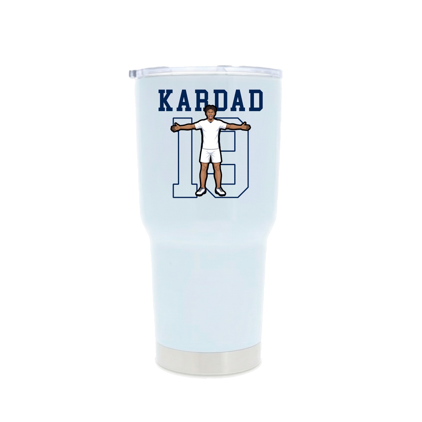 30oz Stainless Steel Tumbler — Shirsey in White