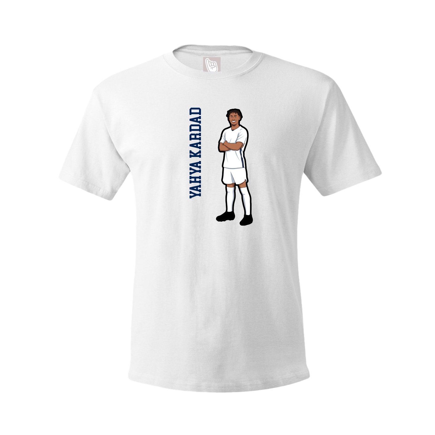 Tee — Name Vertical in White