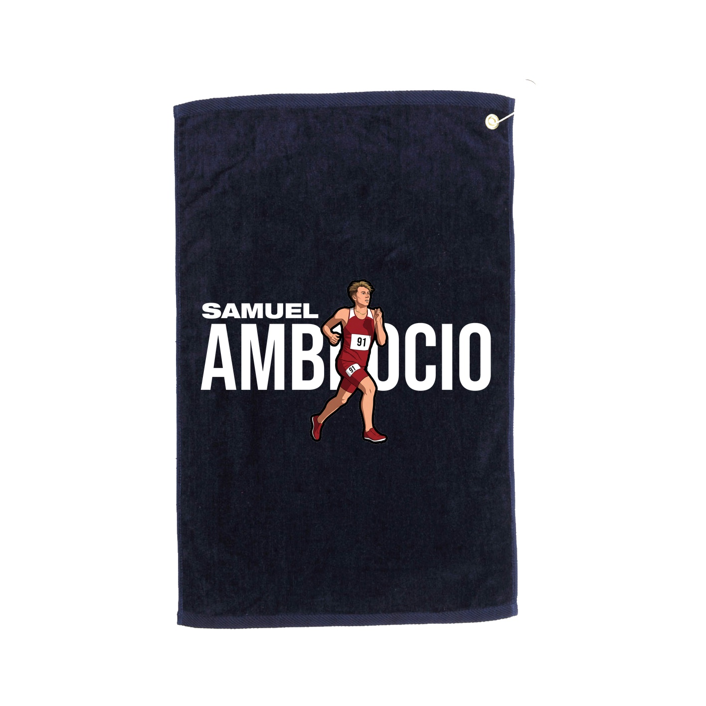 Golf Towel — Player Name in Navy