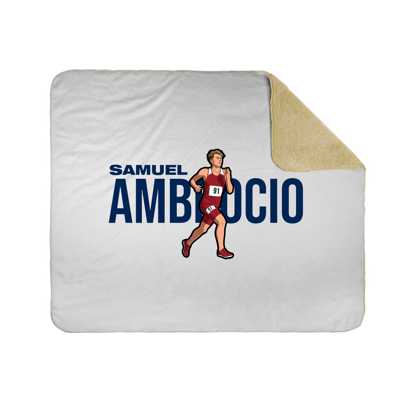 Throw Blanket — Player Name in White