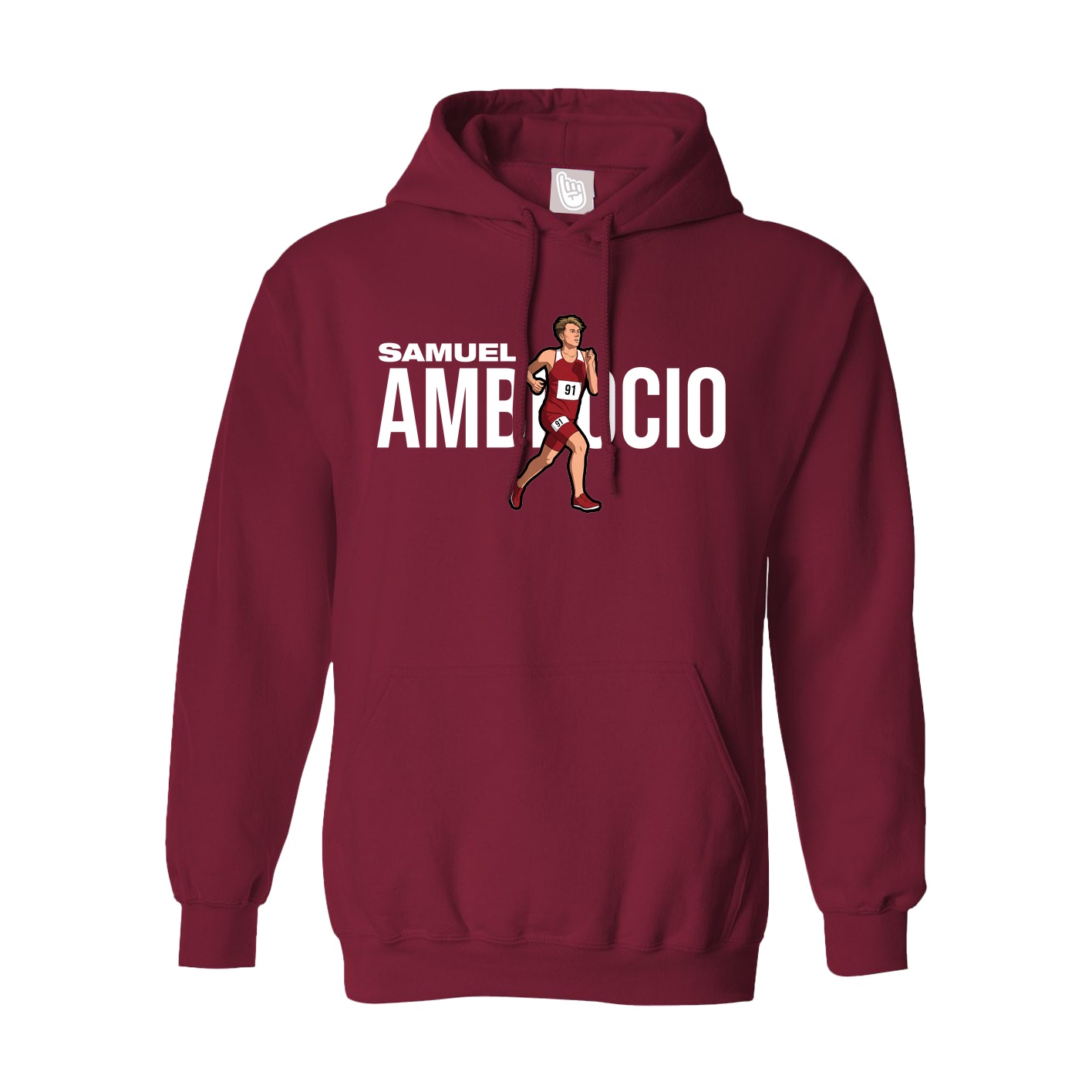 Hoodie — Player Name in Cardinal