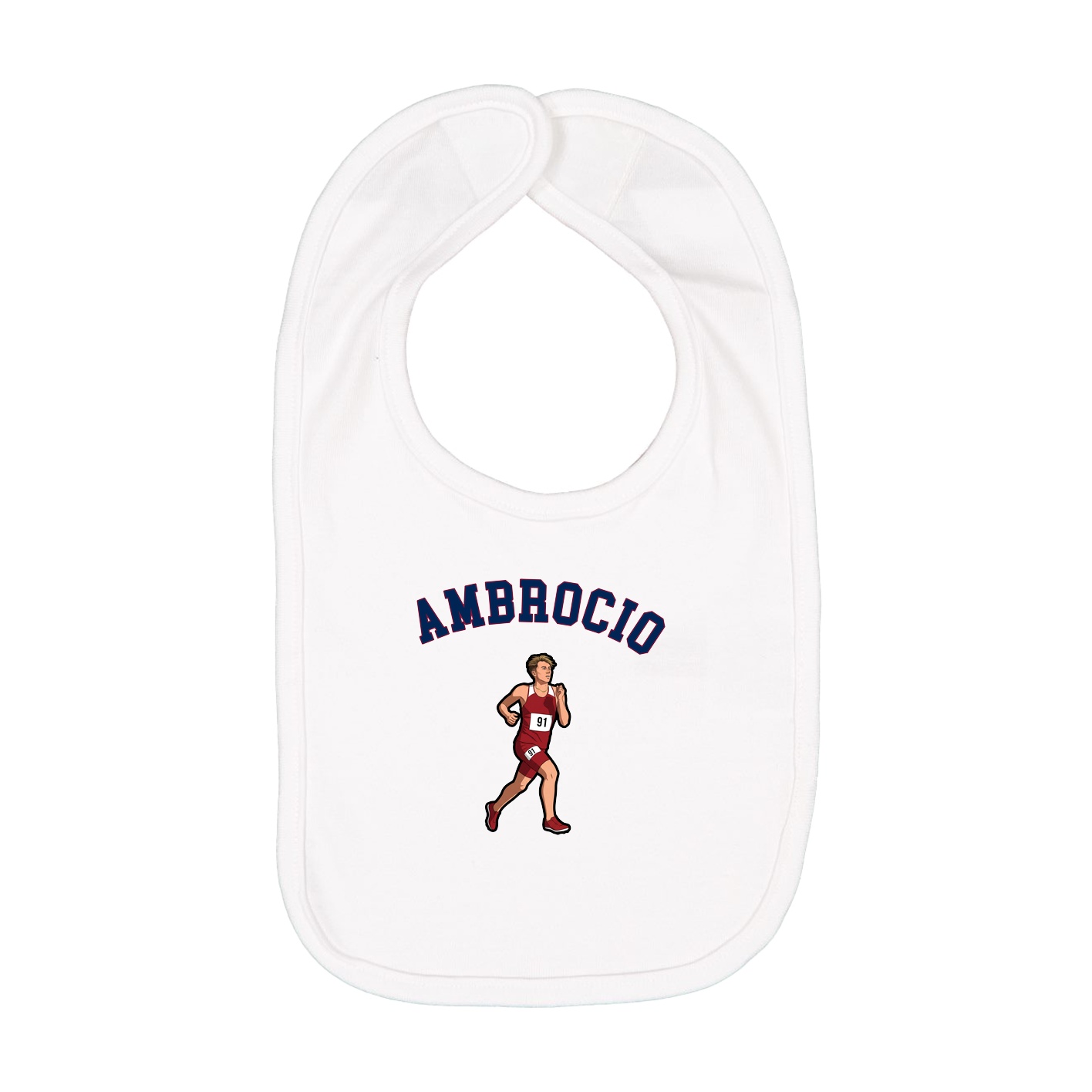 Infant Bib — Shirsey Arch in White