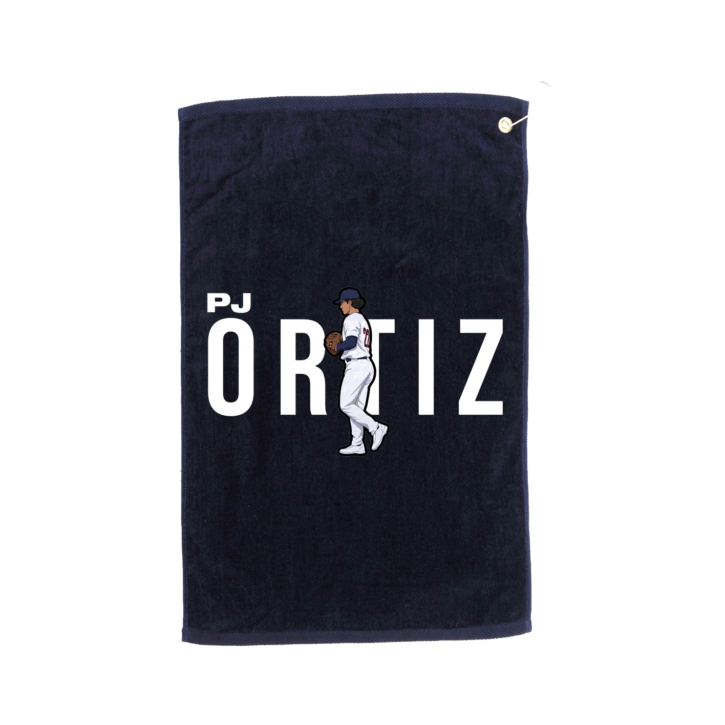 Golf Towel — Player Name in Navy