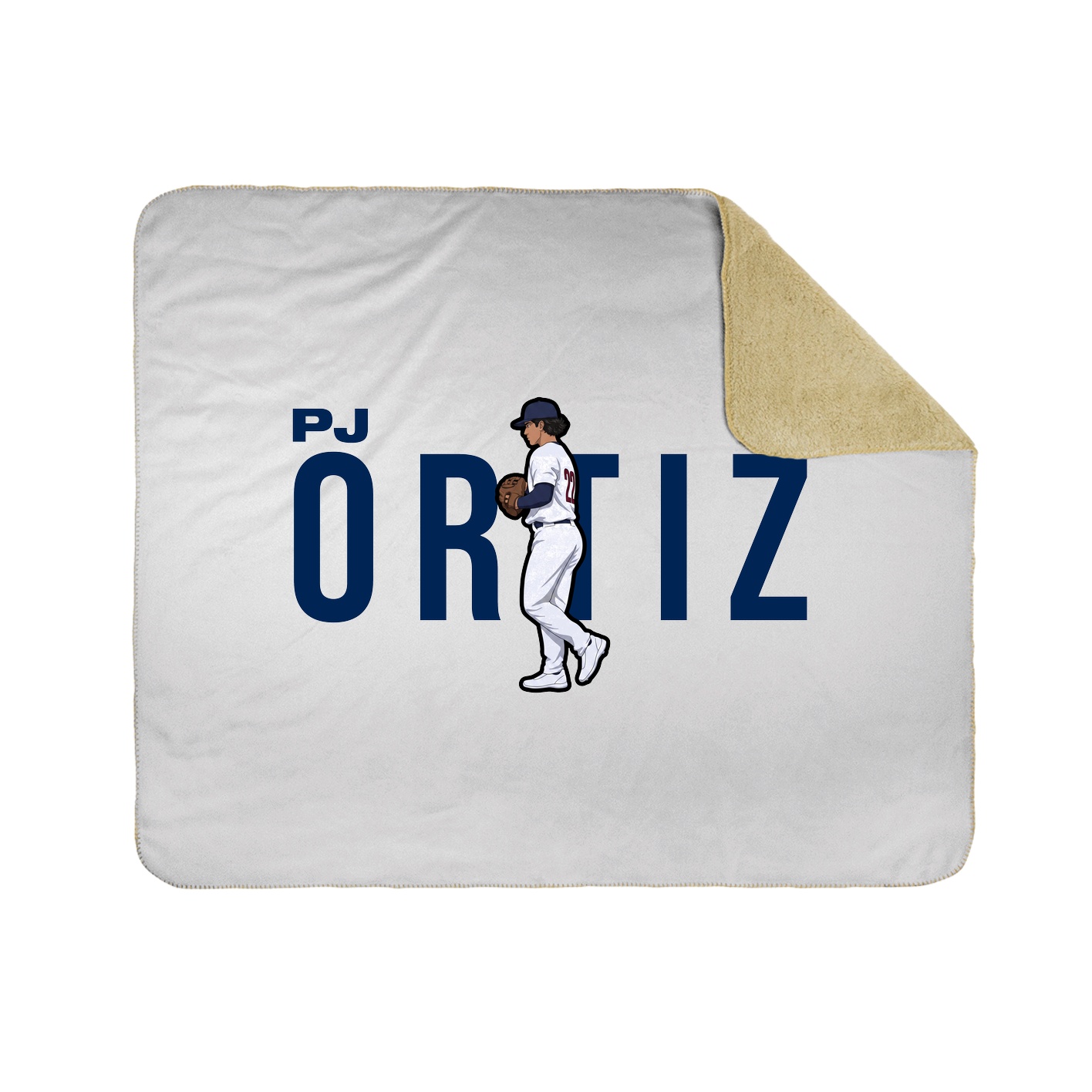 Throw Blanket — Player Name in White