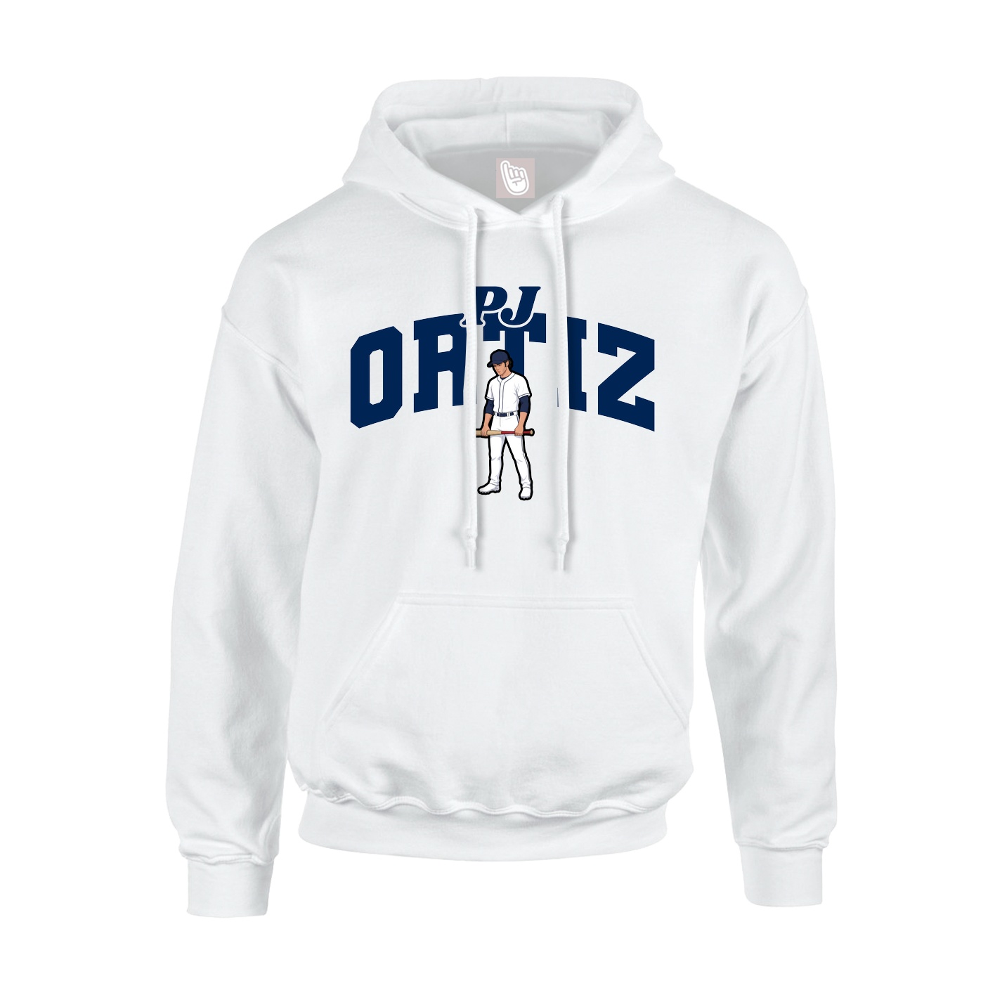 Hoodie — Signature Arch in White