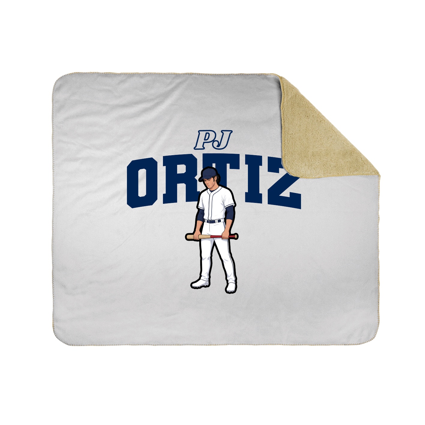 Throw Blanket — Name Arch in White