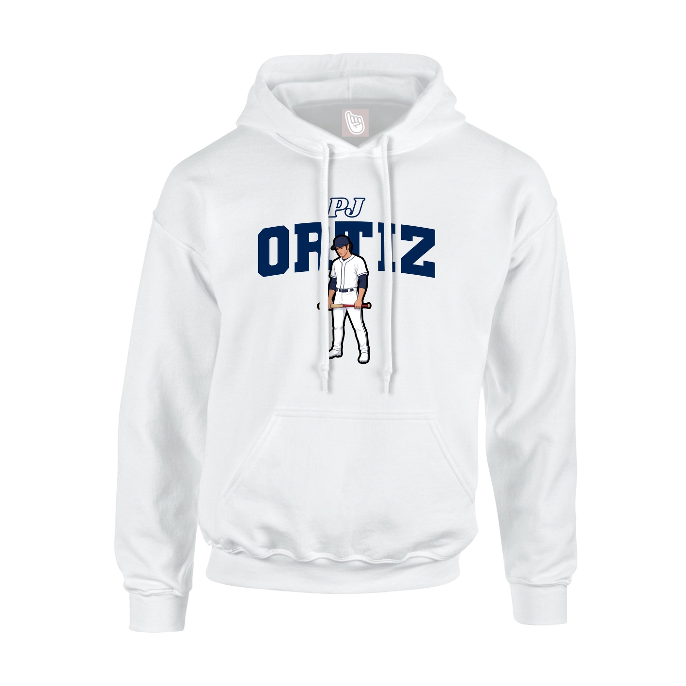 Hoodie — Name Arch in White