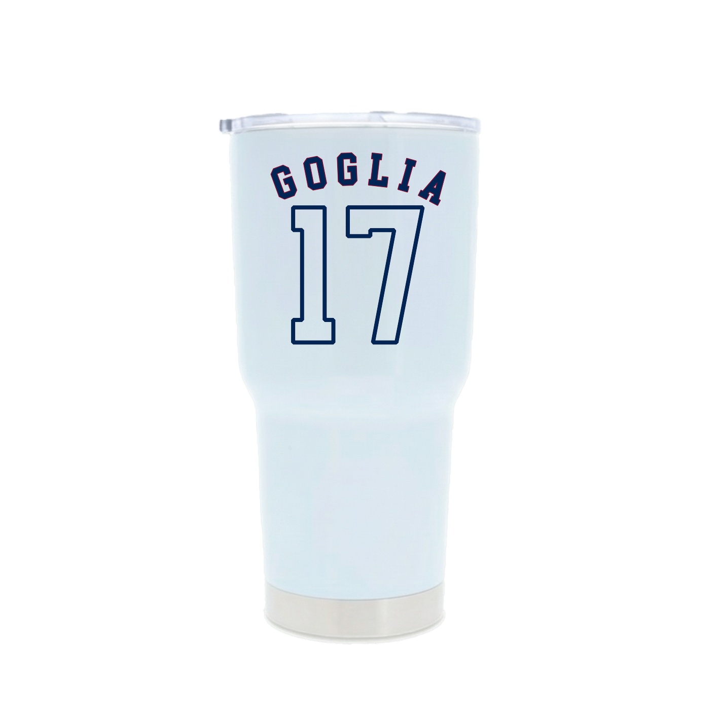 30oz Stainless Steel Tumbler — Shirsey Arch in White