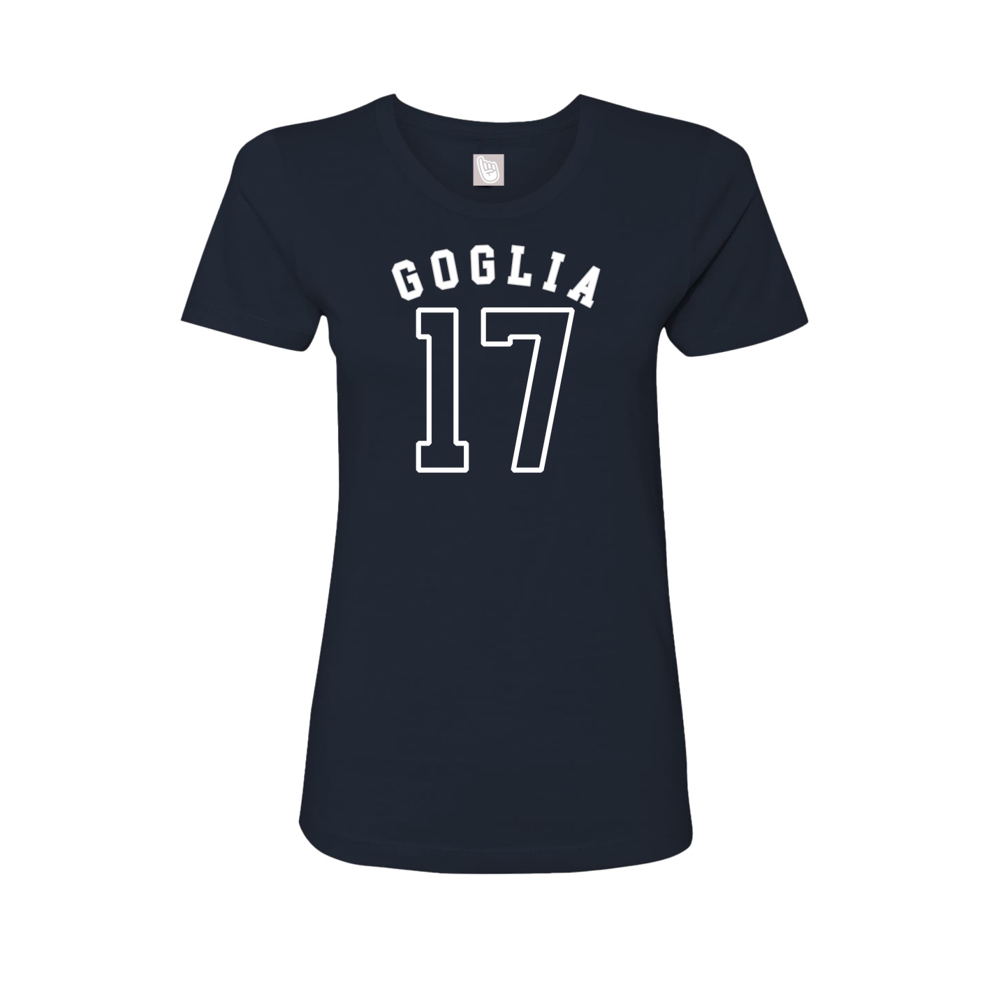 Fitted Women's Tee — Shirsey Arch in Navy