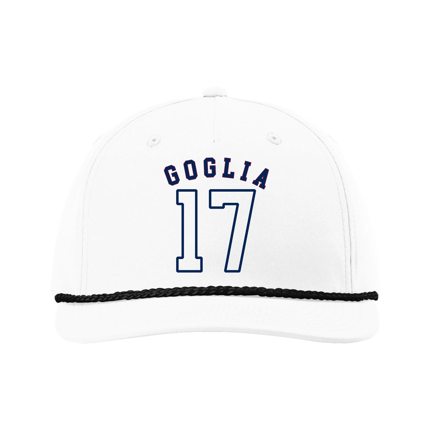 Five-Panel Classic Rope Cap — Shirsey Arch in White