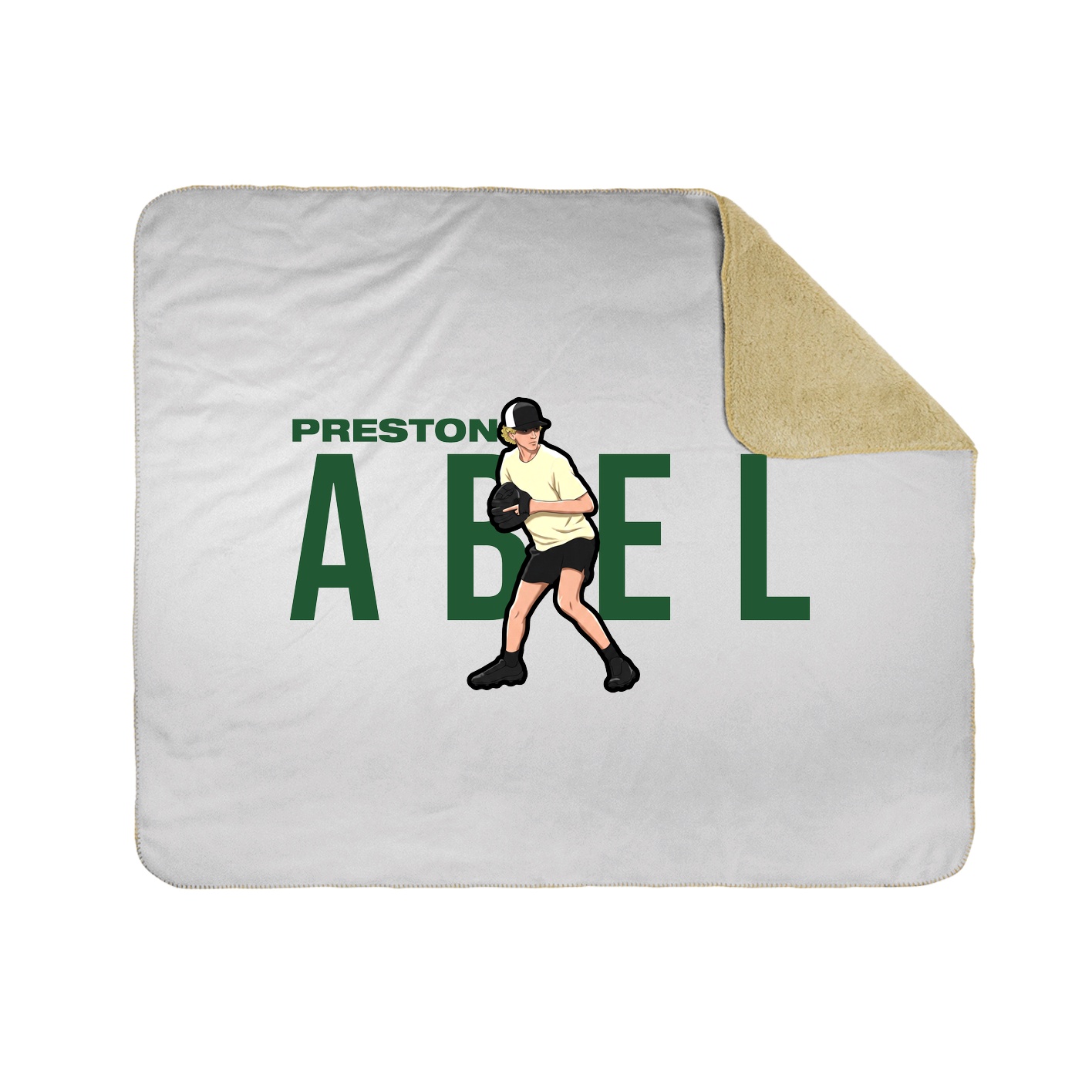 Throw Blanket — Player Name in White