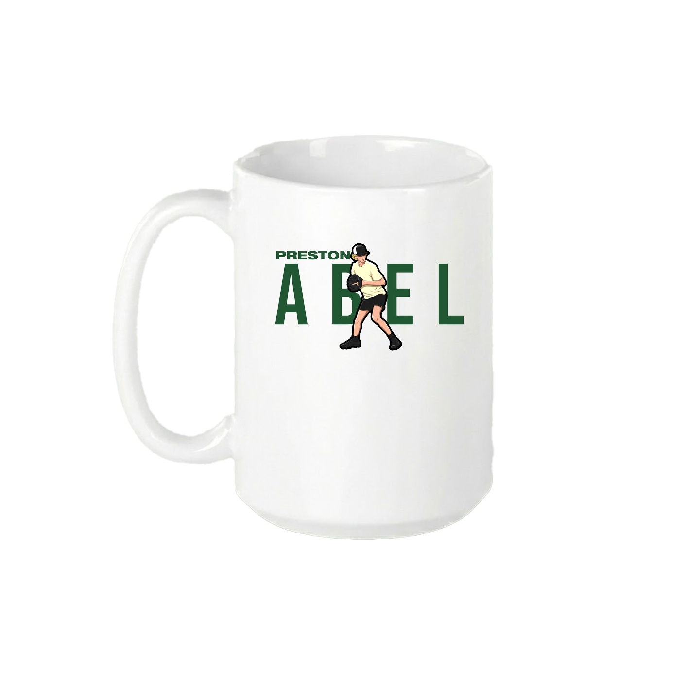 15oz Coffee Mug — Player Name in White