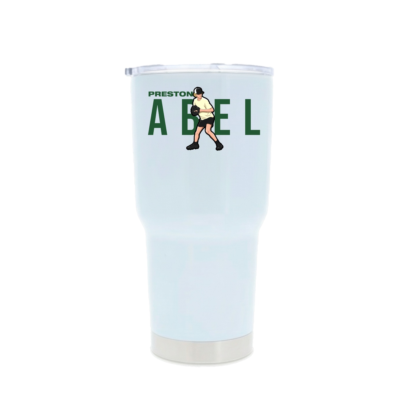30oz Stainless Steel Tumbler — Player Name in White
