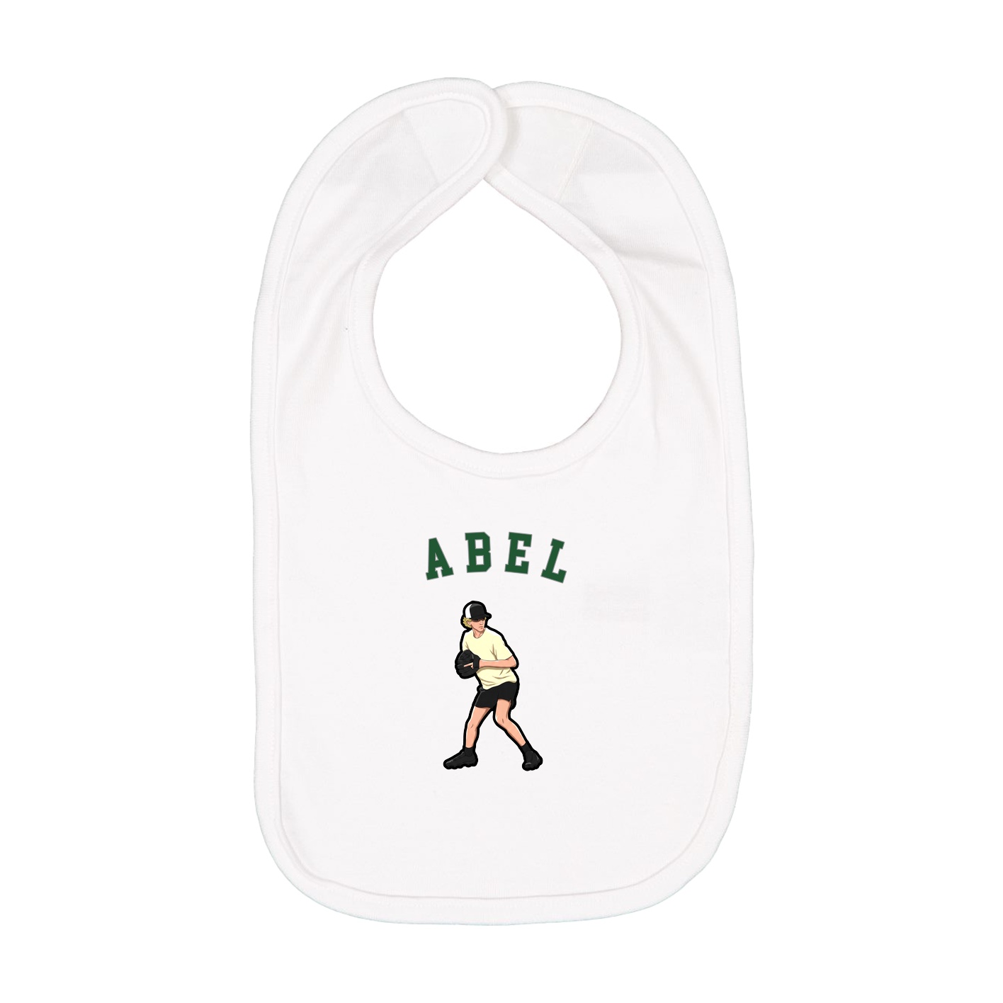 Infant Bib — Shirsey Arch in White