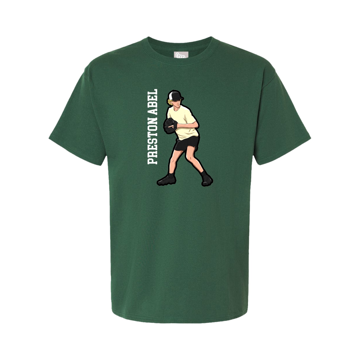 Tee — Name Vertical in Green