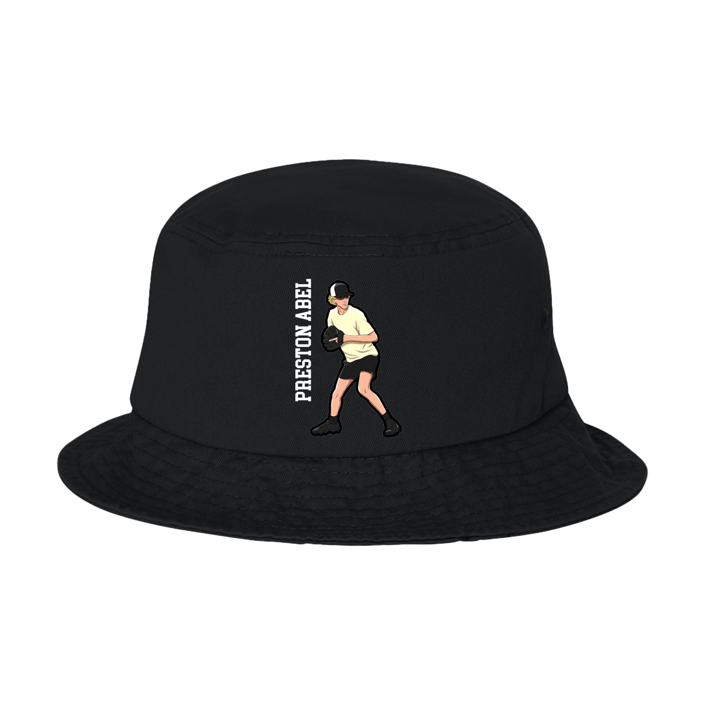 Bucket Cap — Name Vertical in Black
