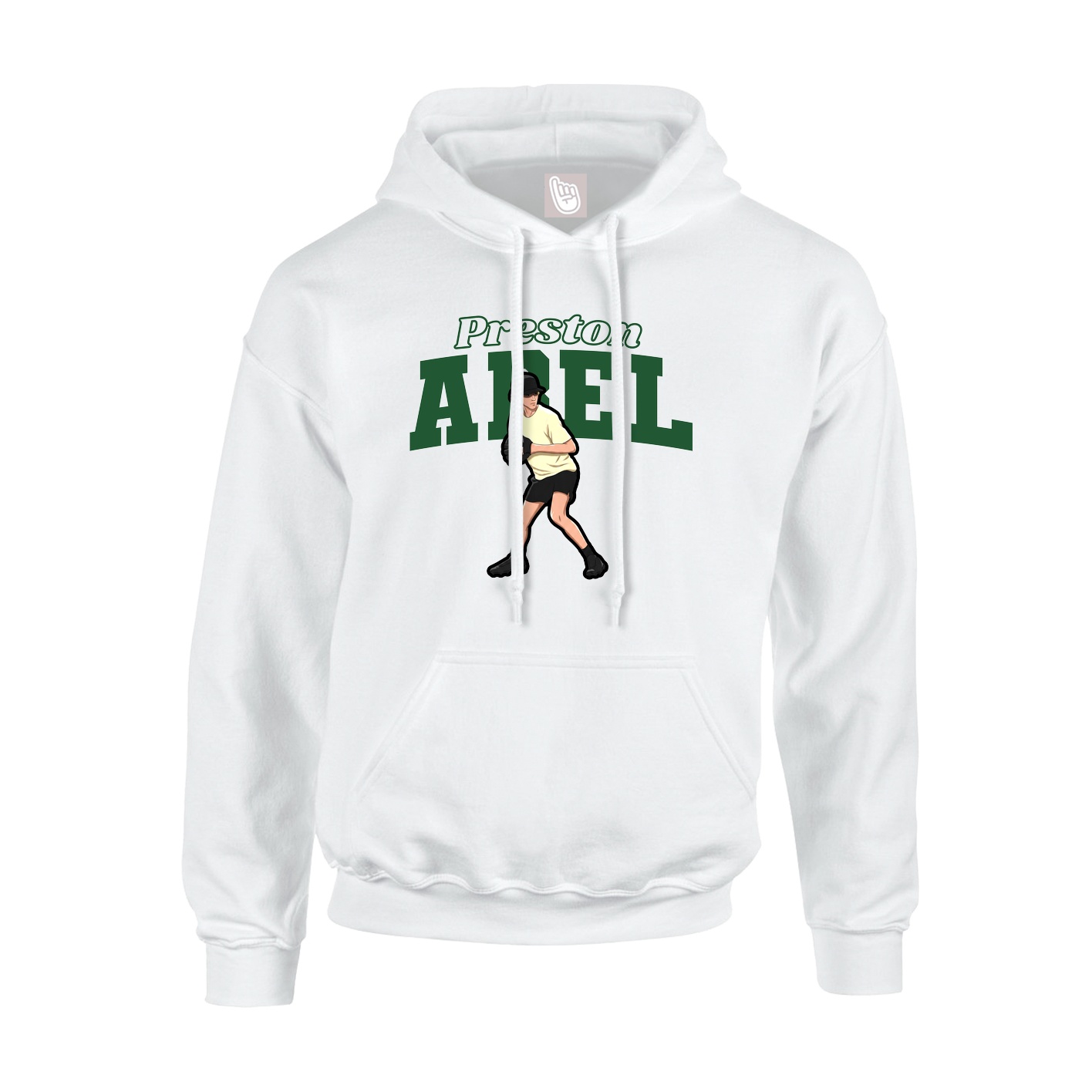 Hoodie — Name Arch in White