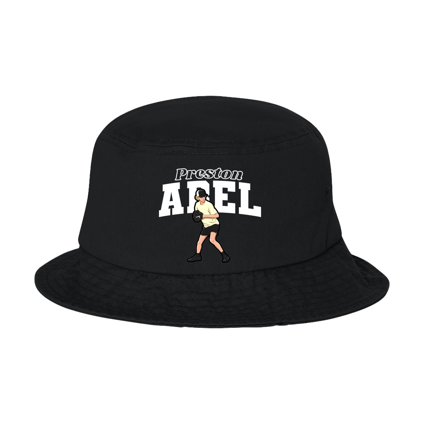 Bucket Cap — Name Arch in Black