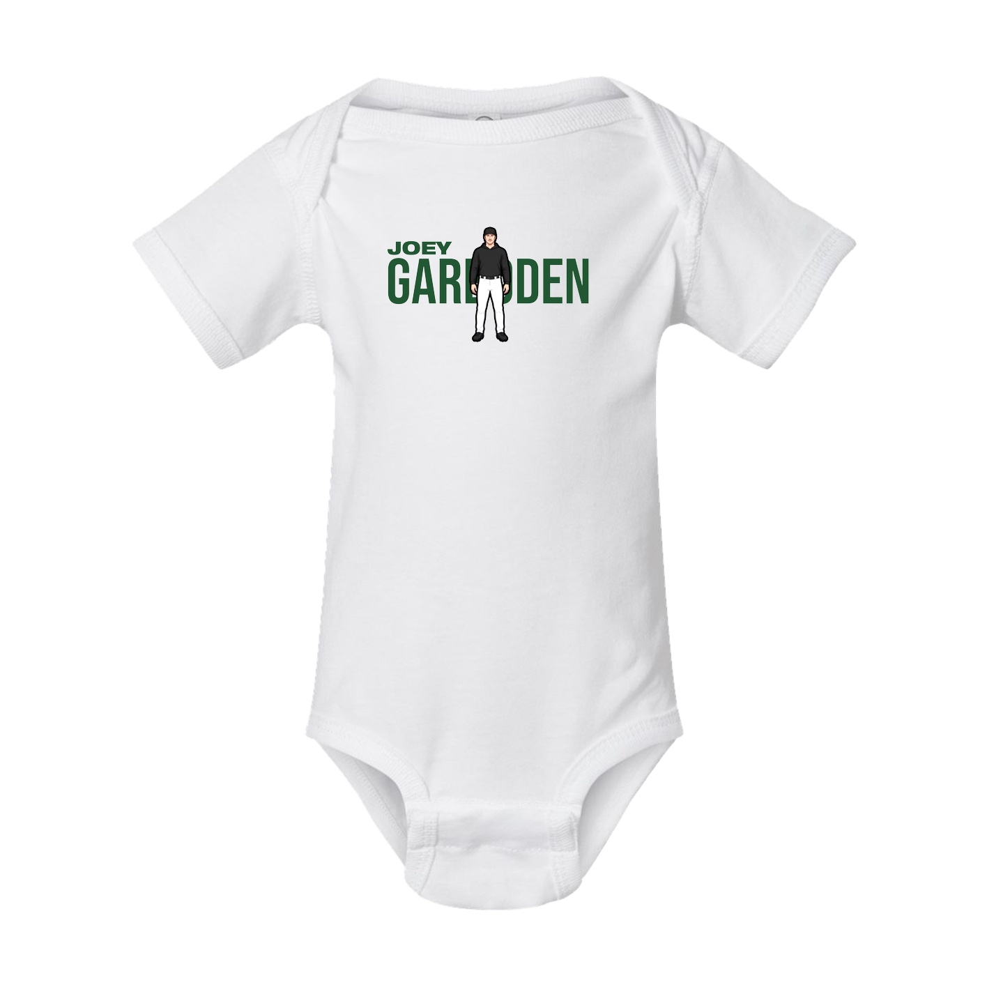 Baby Onesie — Player Name in White