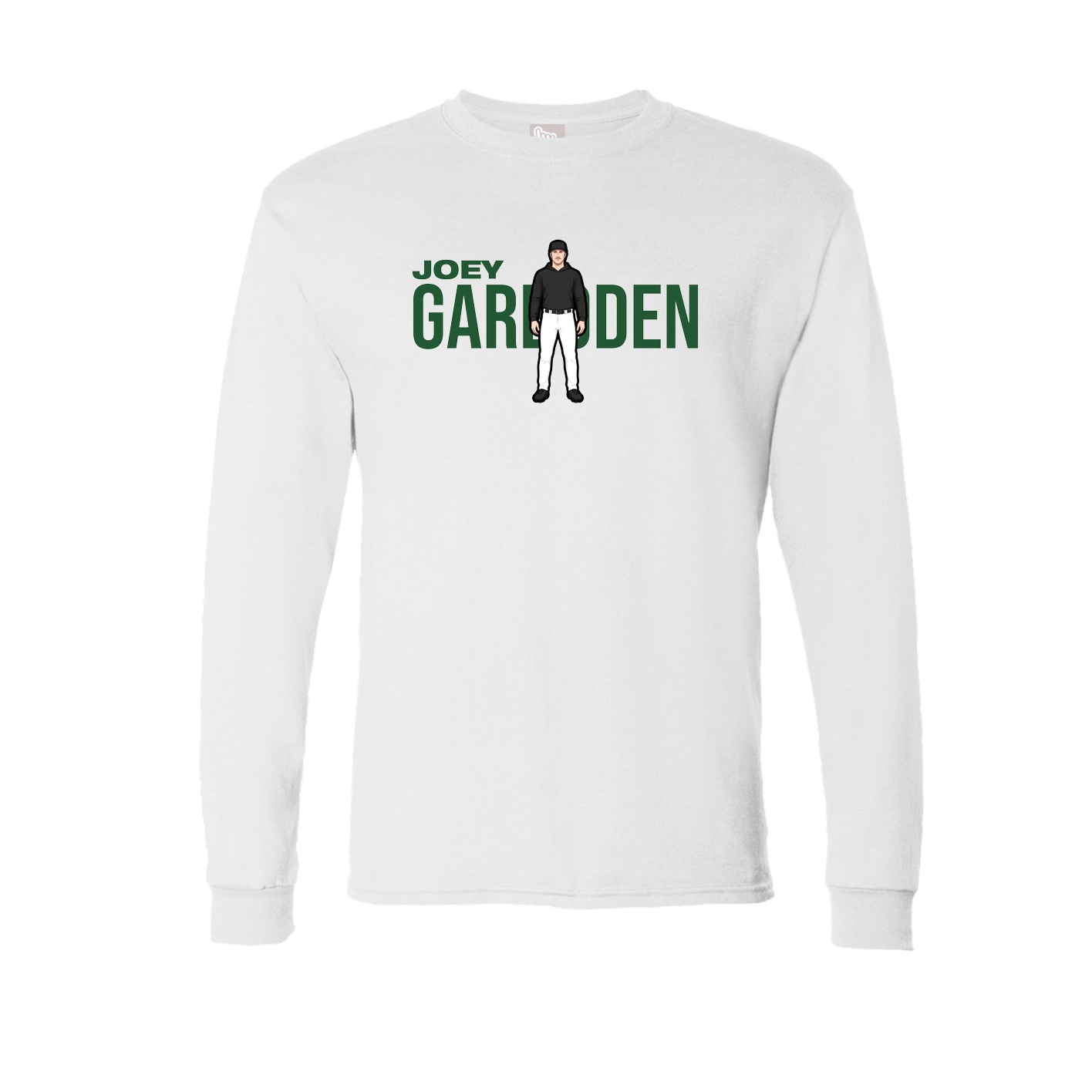 Long Sleeve Tee — Player Name in White
