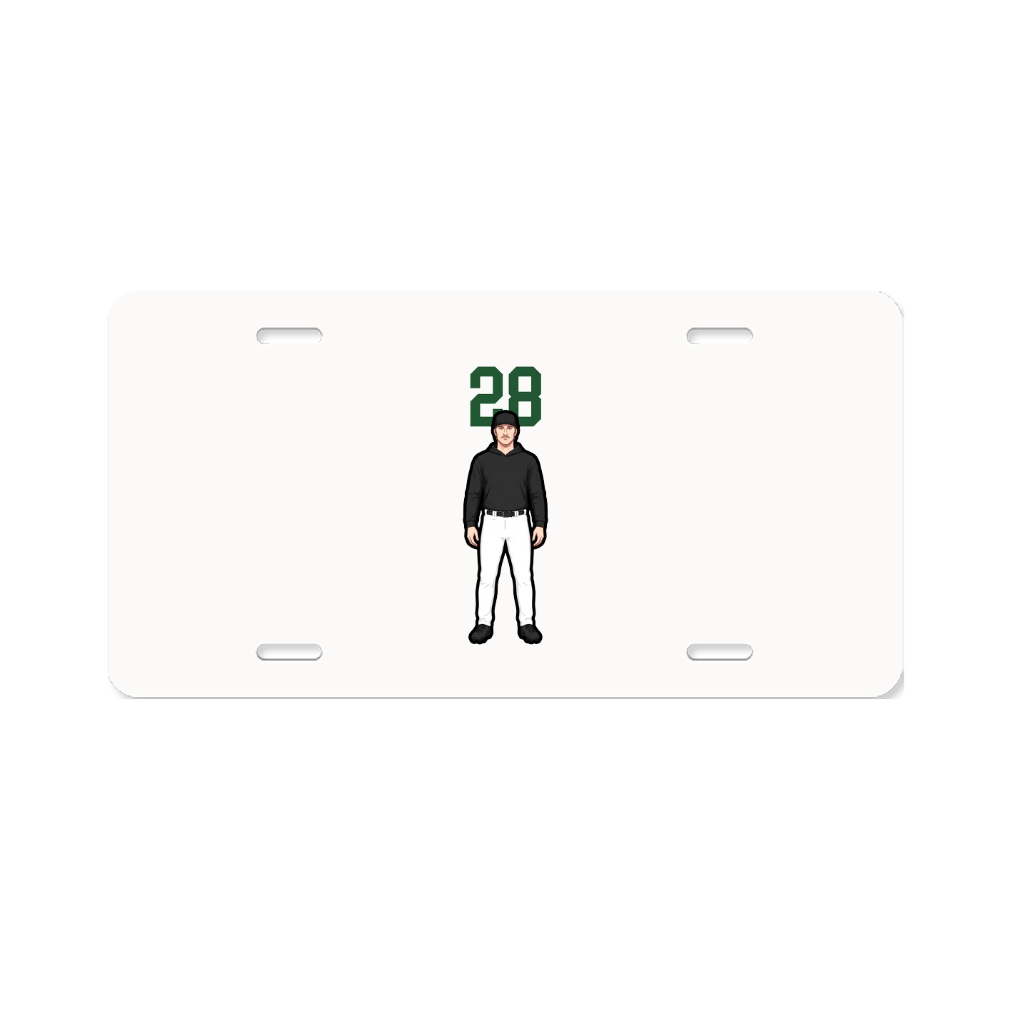 License Plate — Number Top in Classic