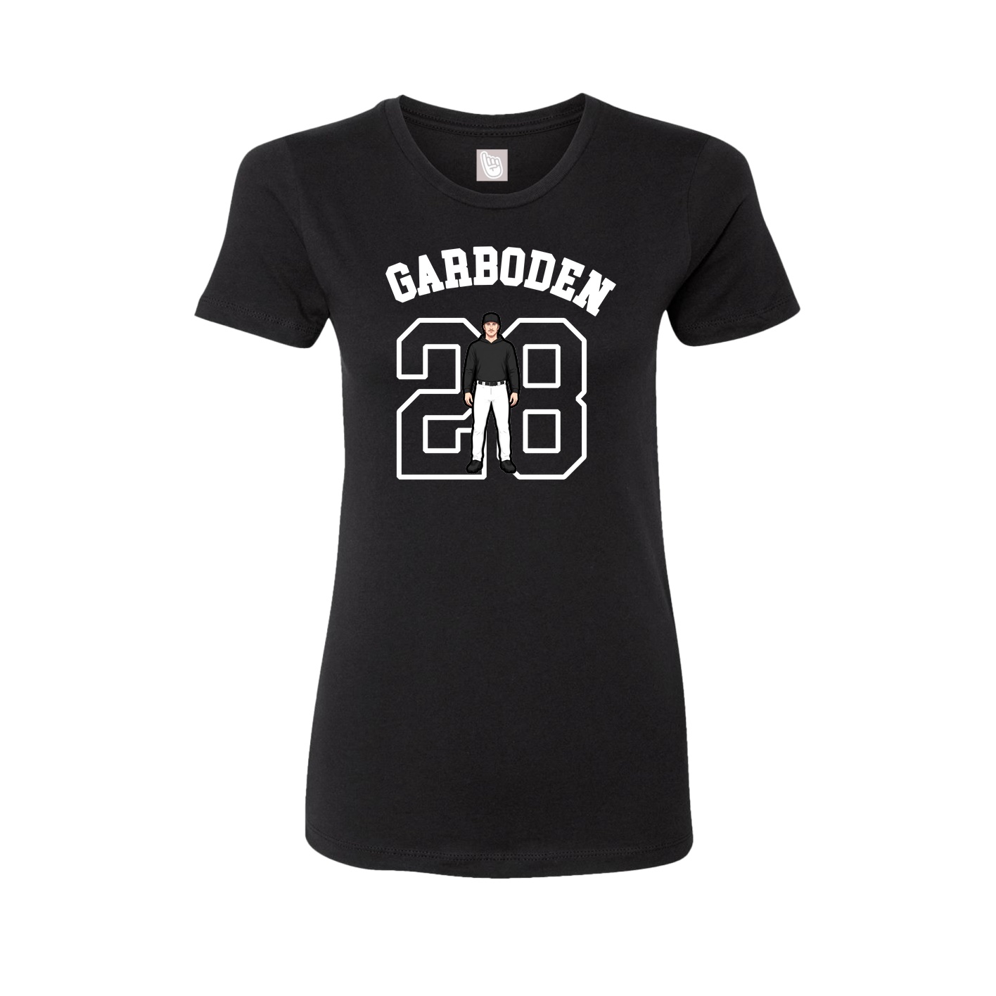 Fitted Women's Tee — Shirsey Arch in Black