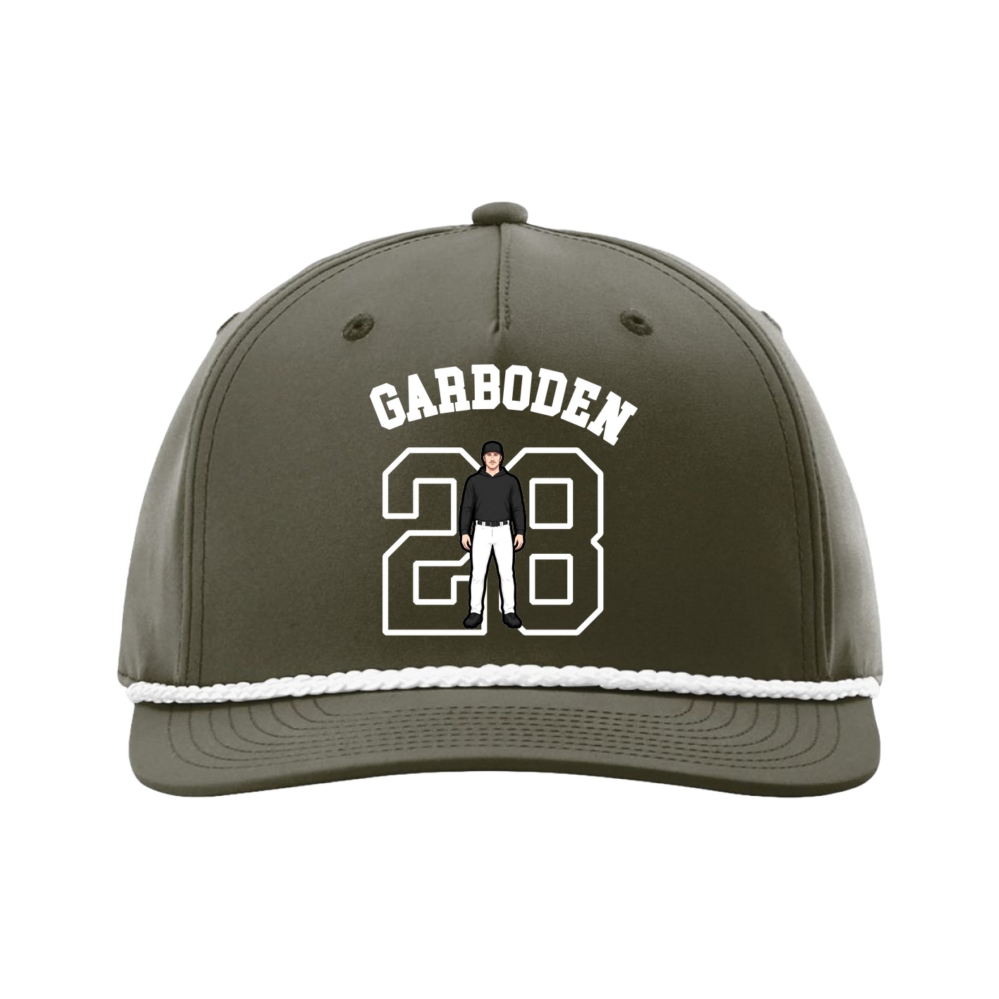 Five-Panel Classic Rope Cap — Shirsey Arch in Green