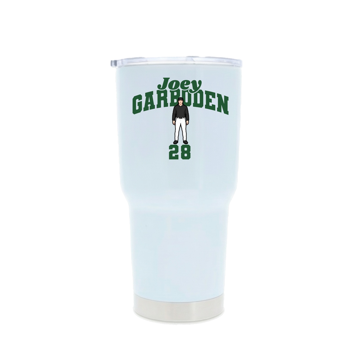 30oz Stainless Steel Tumbler — Signature Arch in White