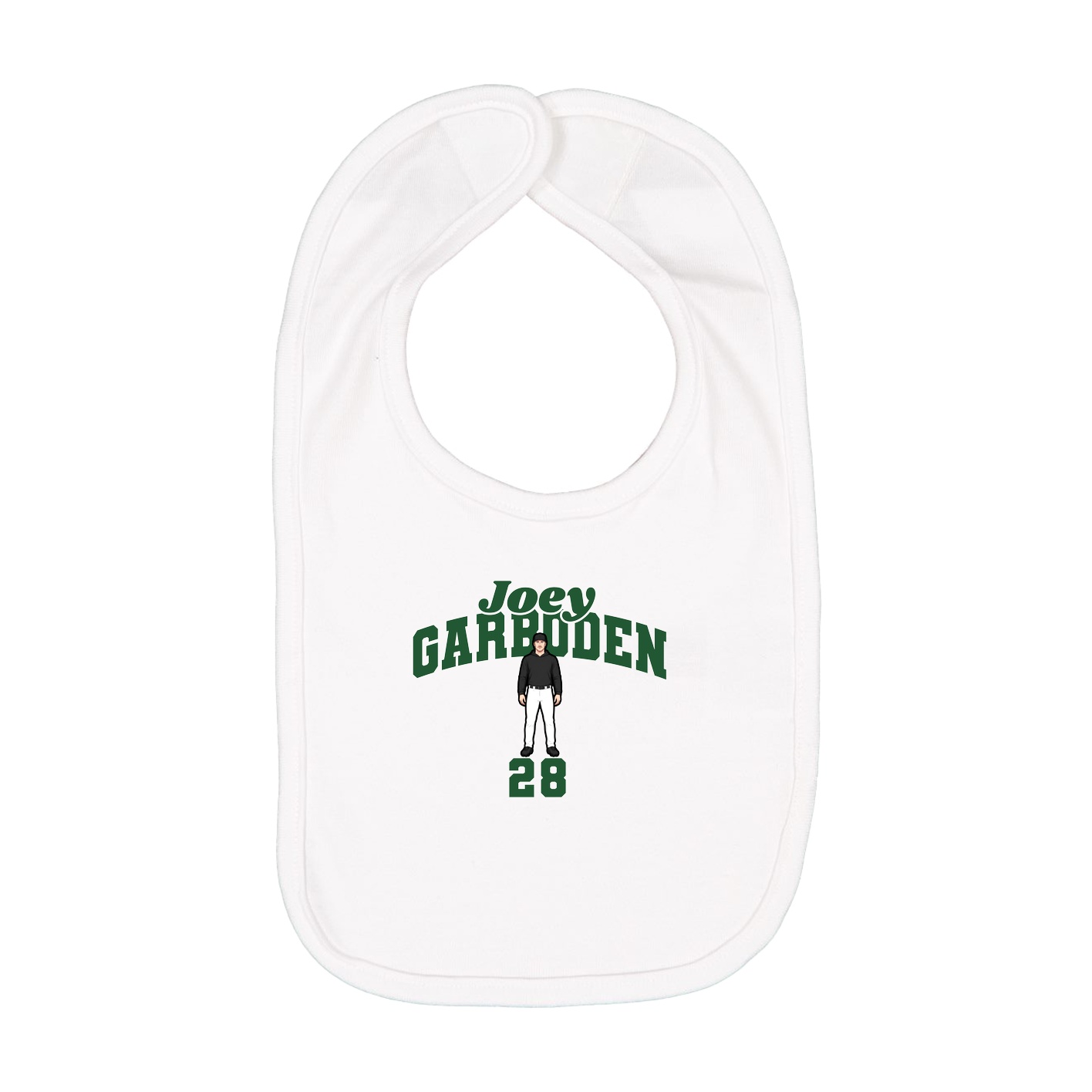 Infant Bib — Signature Arch in White