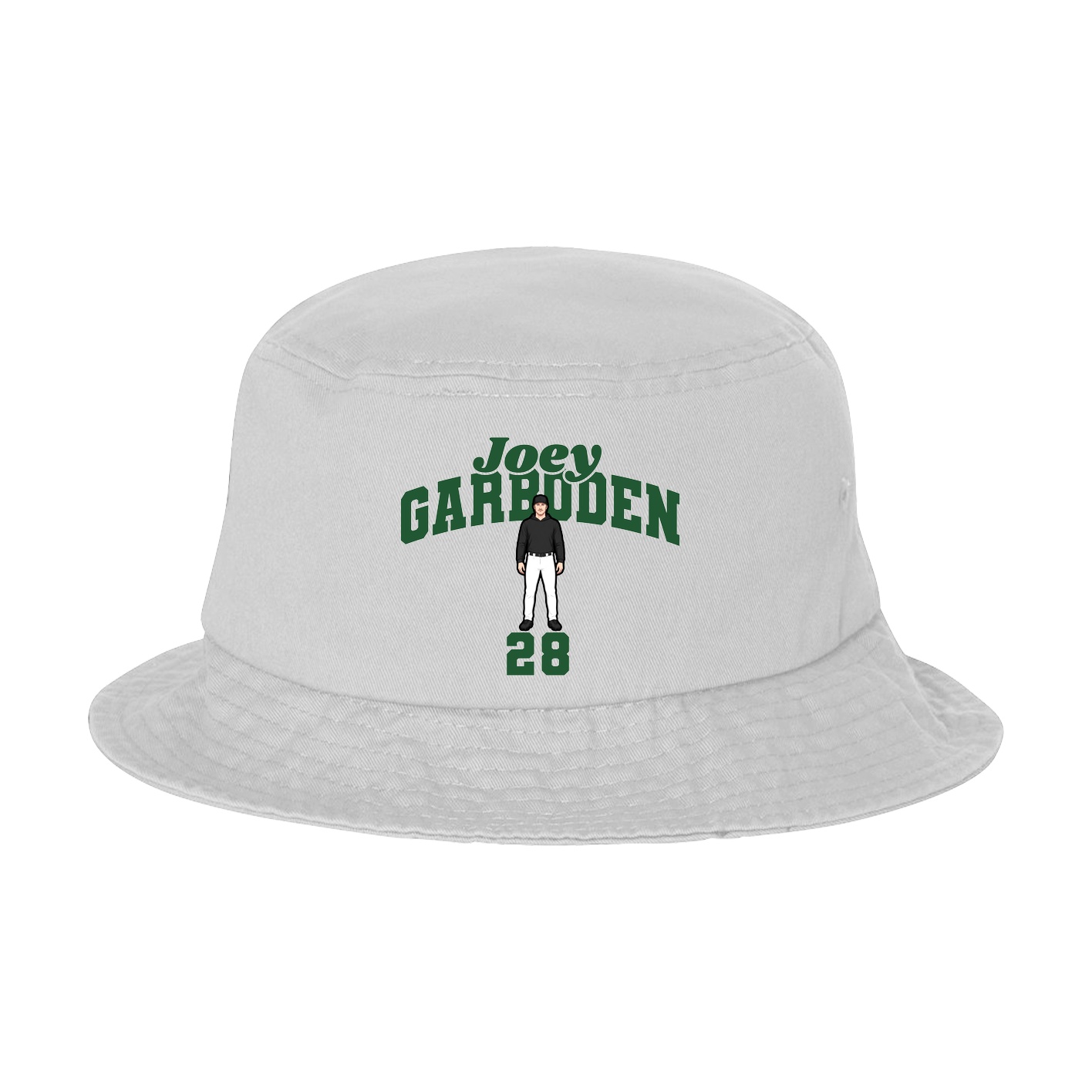 Bucket Cap — Signature Arch in White