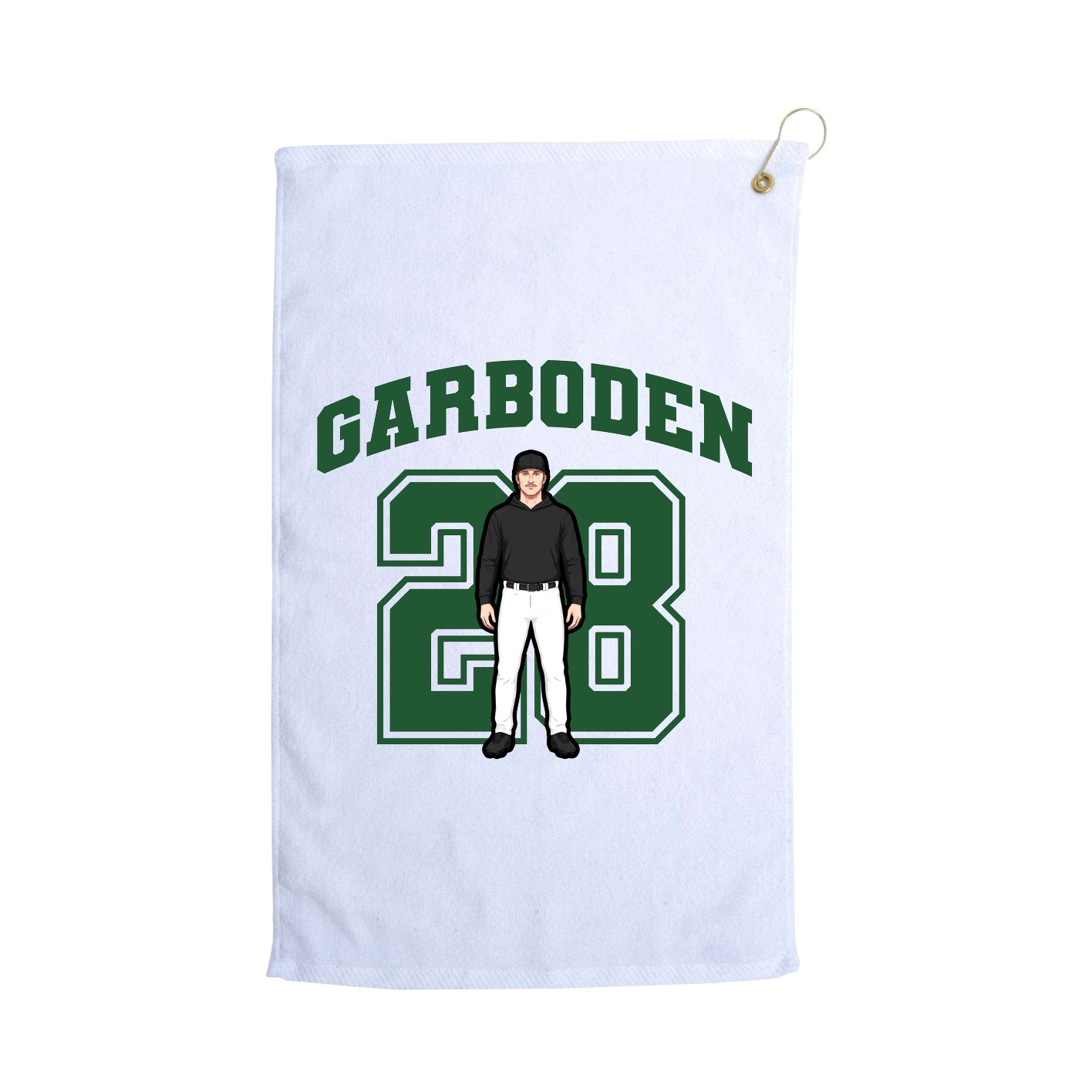 Golf Towel — Number in White