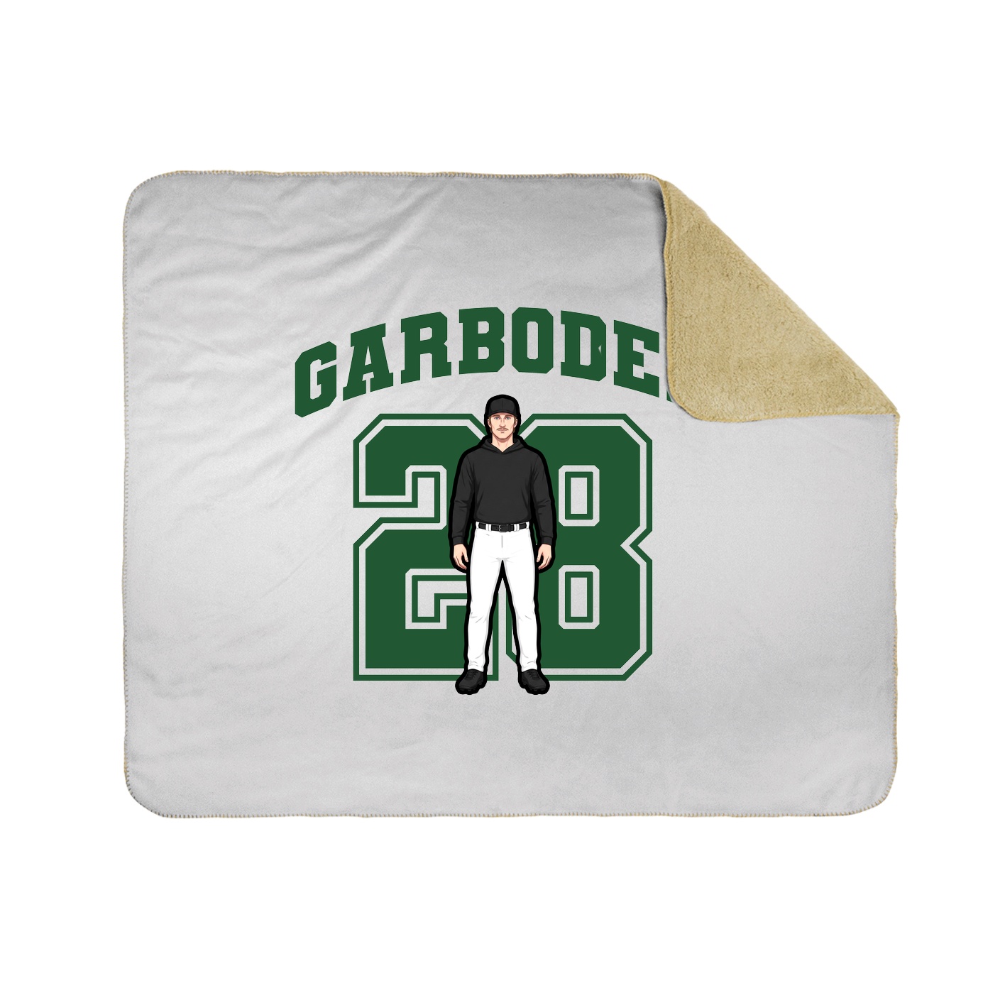 Throw Blanket — Number in White