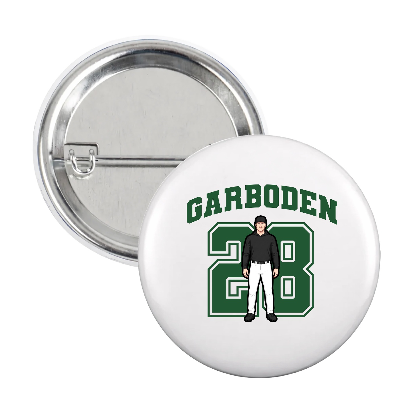 Game Day Button — Number in White