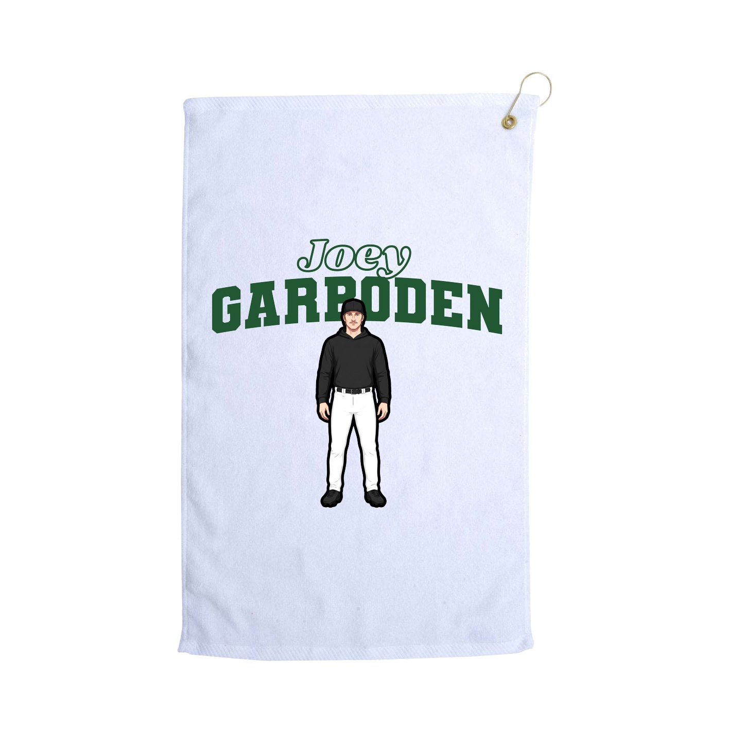 Golf Towel — Name Arch in White