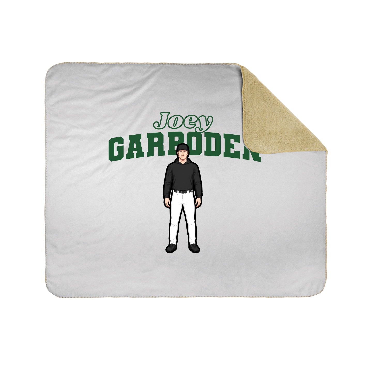 Throw Blanket — Name Arch in White