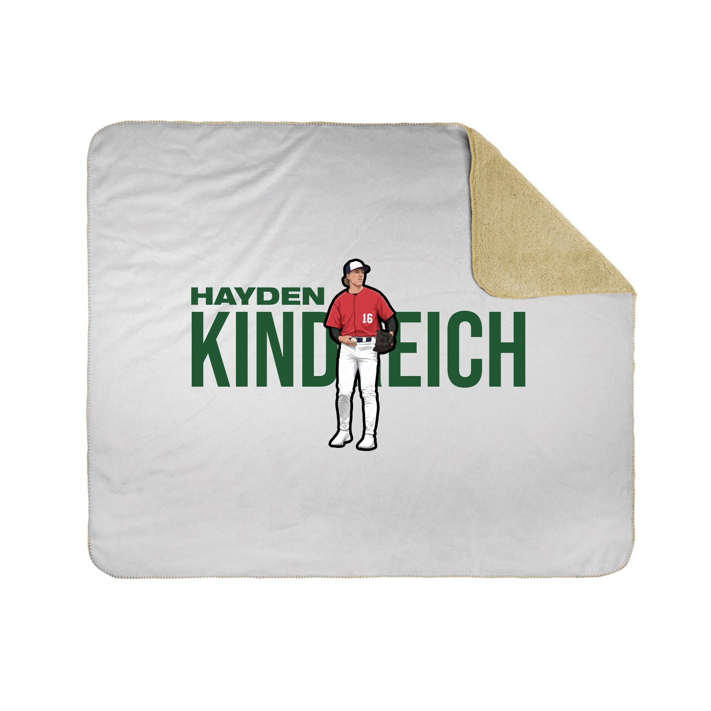 Throw Blanket — Player Name in White